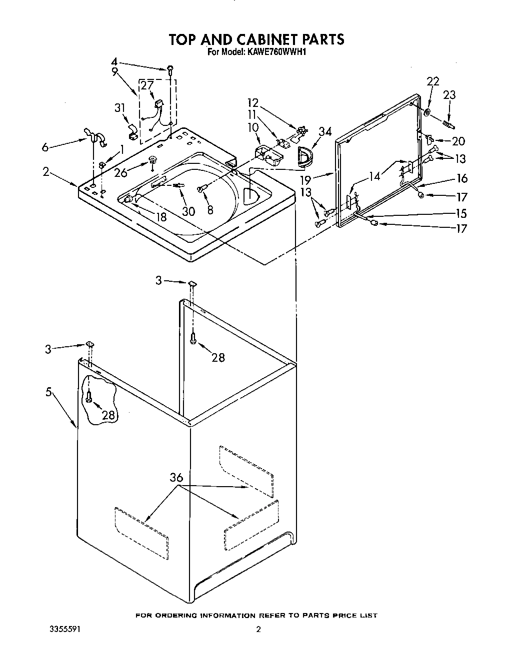02 - TOP AND CABINET, LIT/OPTIONAL