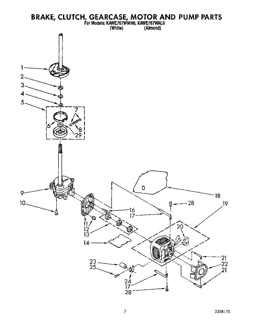 05 - BRAKE, CLUTCH, GEARCASE, MOTOR & PUMP