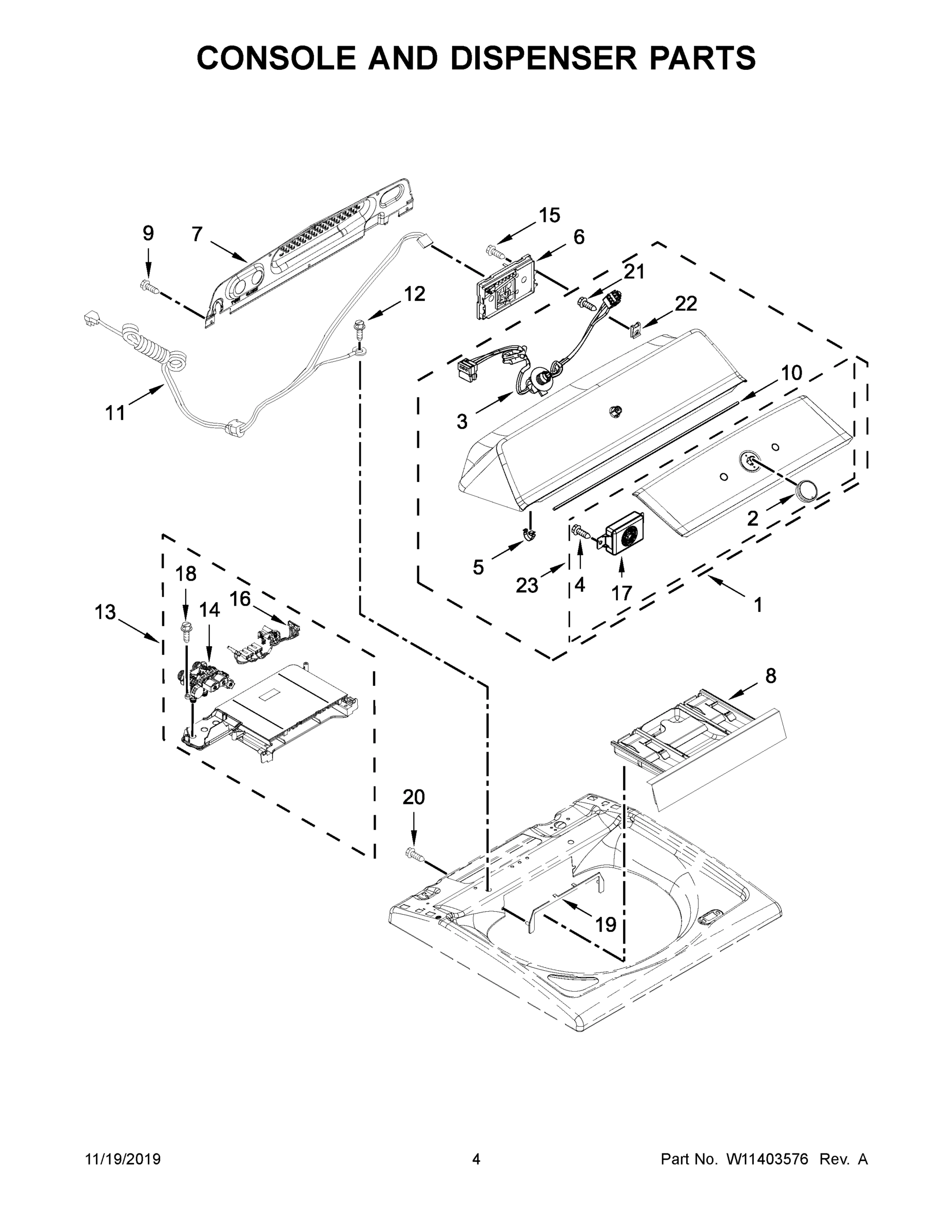 03 - CONSOLE AND DISPENSER PARTS
