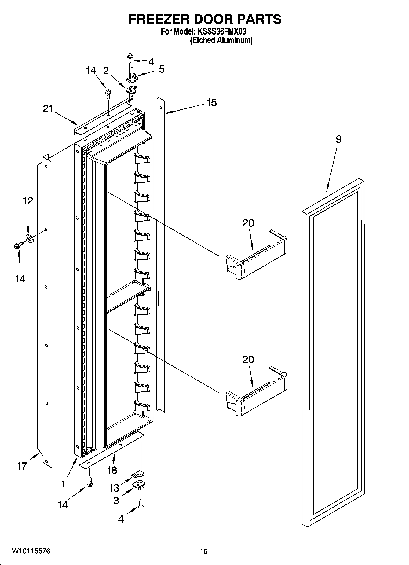 10 - FREEZER DOOR PARTS