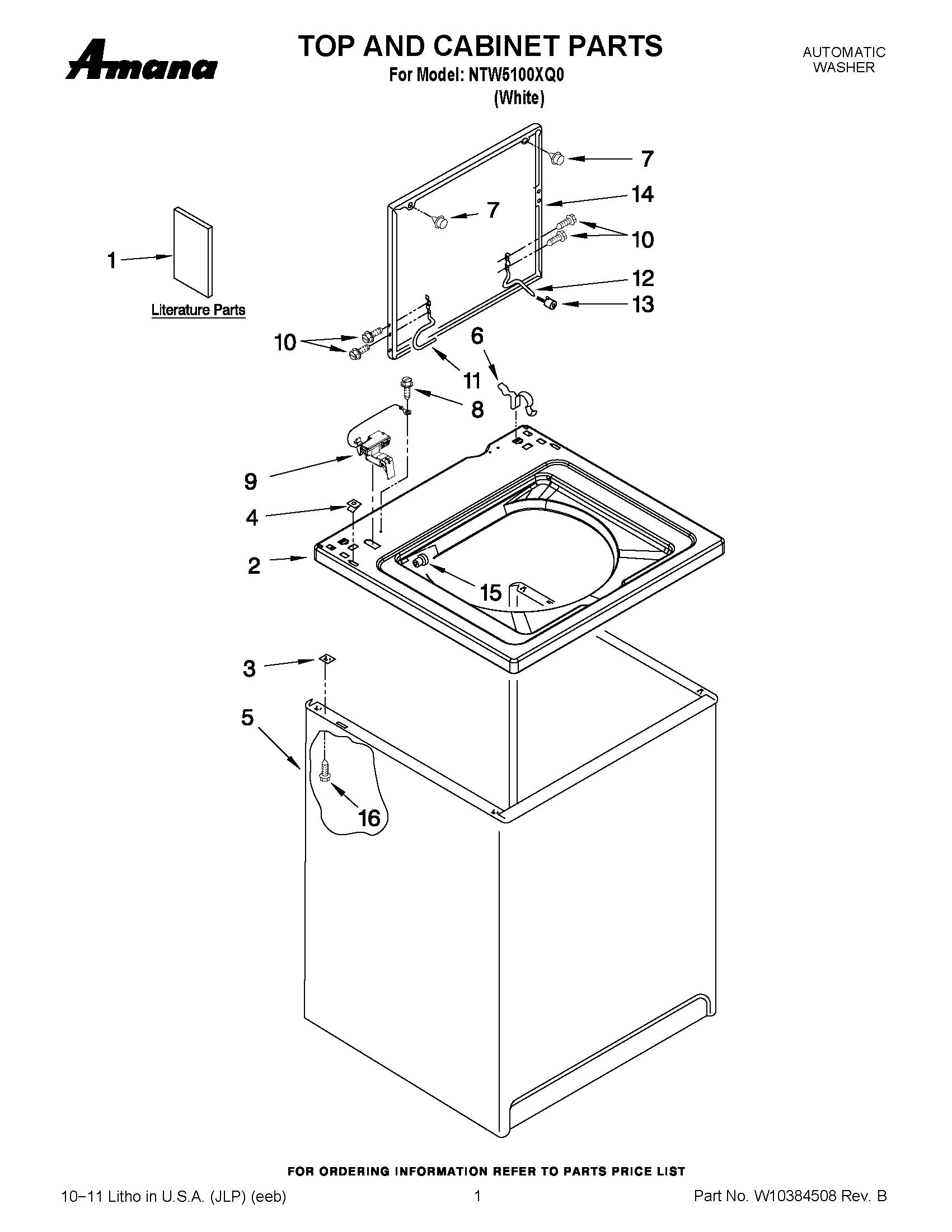 01 - TOP AND CABINET PARTS