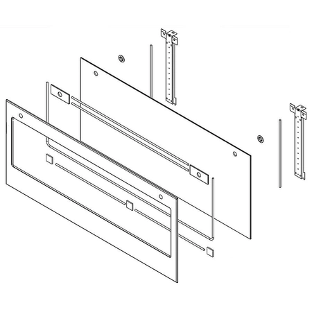 W11165936 Whirlpool Microwave Door Glass