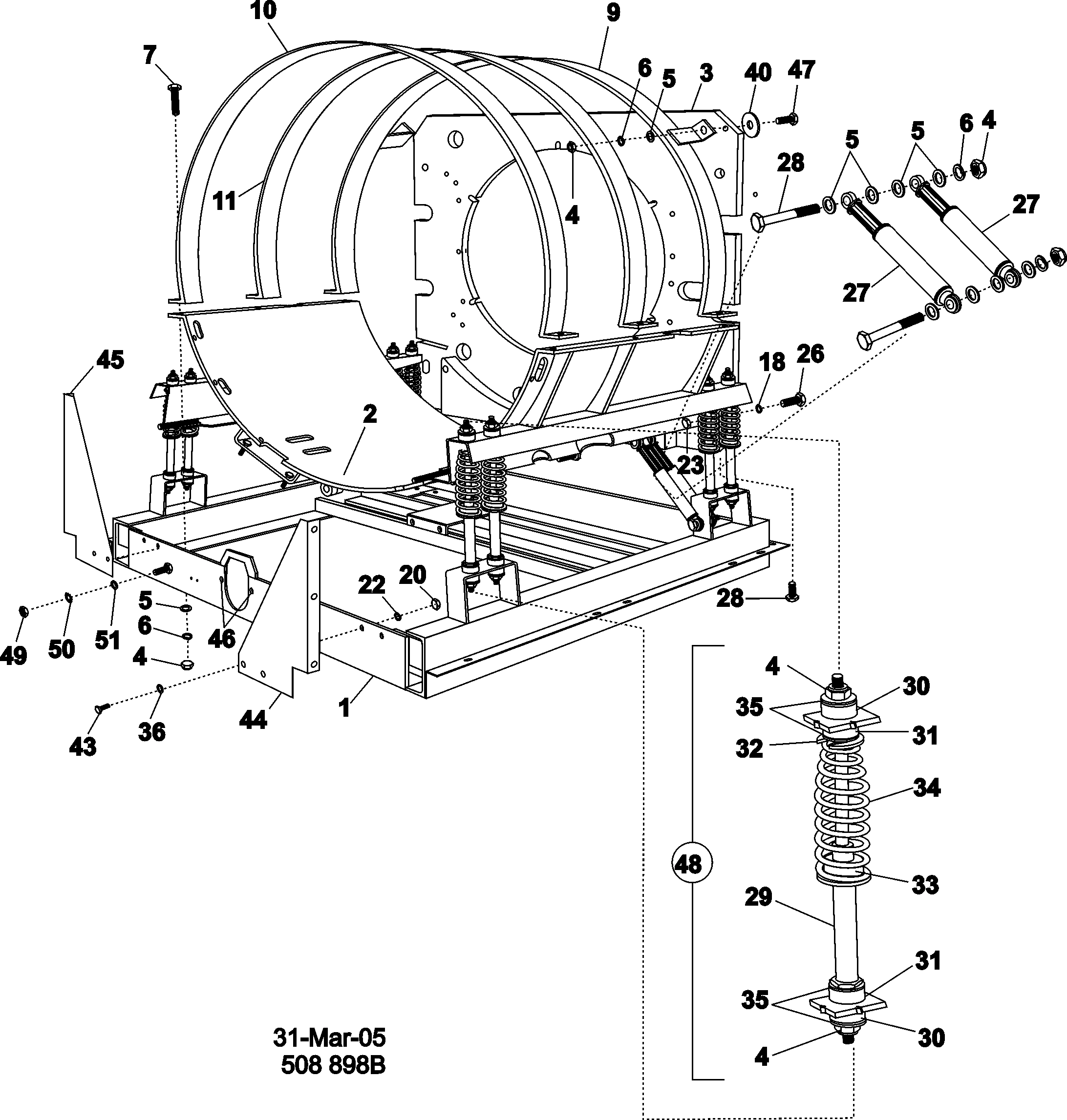 01 - FRAME AND TUB SUPPORT