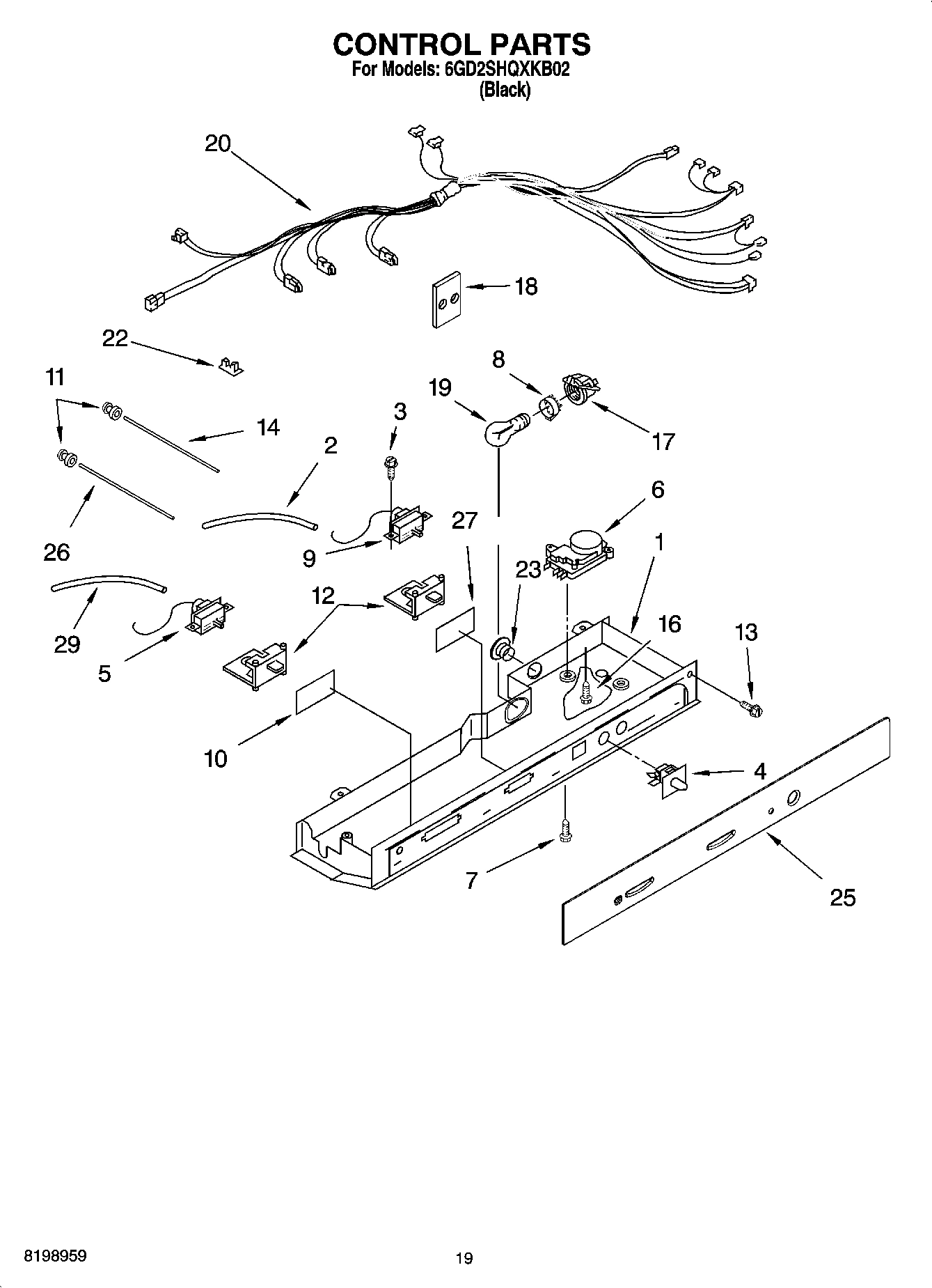 12 - CONTROL PARTS, PARTS NOT ILLUSTRATED