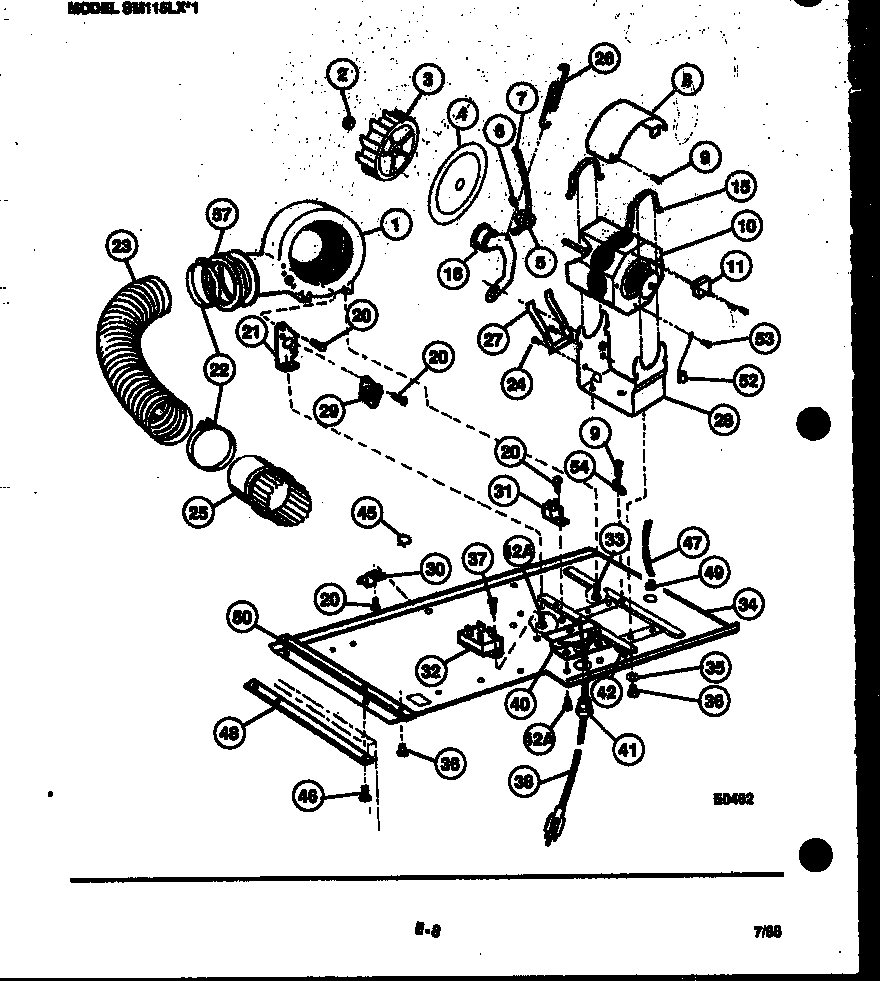 04 - DRYER MOTOR, BLOWER AND BELT