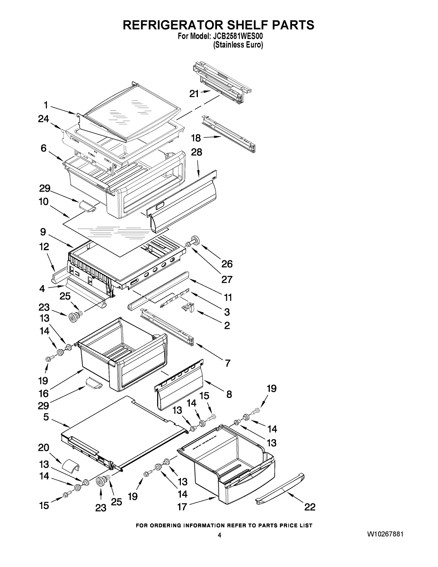 03 - REFRIGERATOR SHELF PARTS