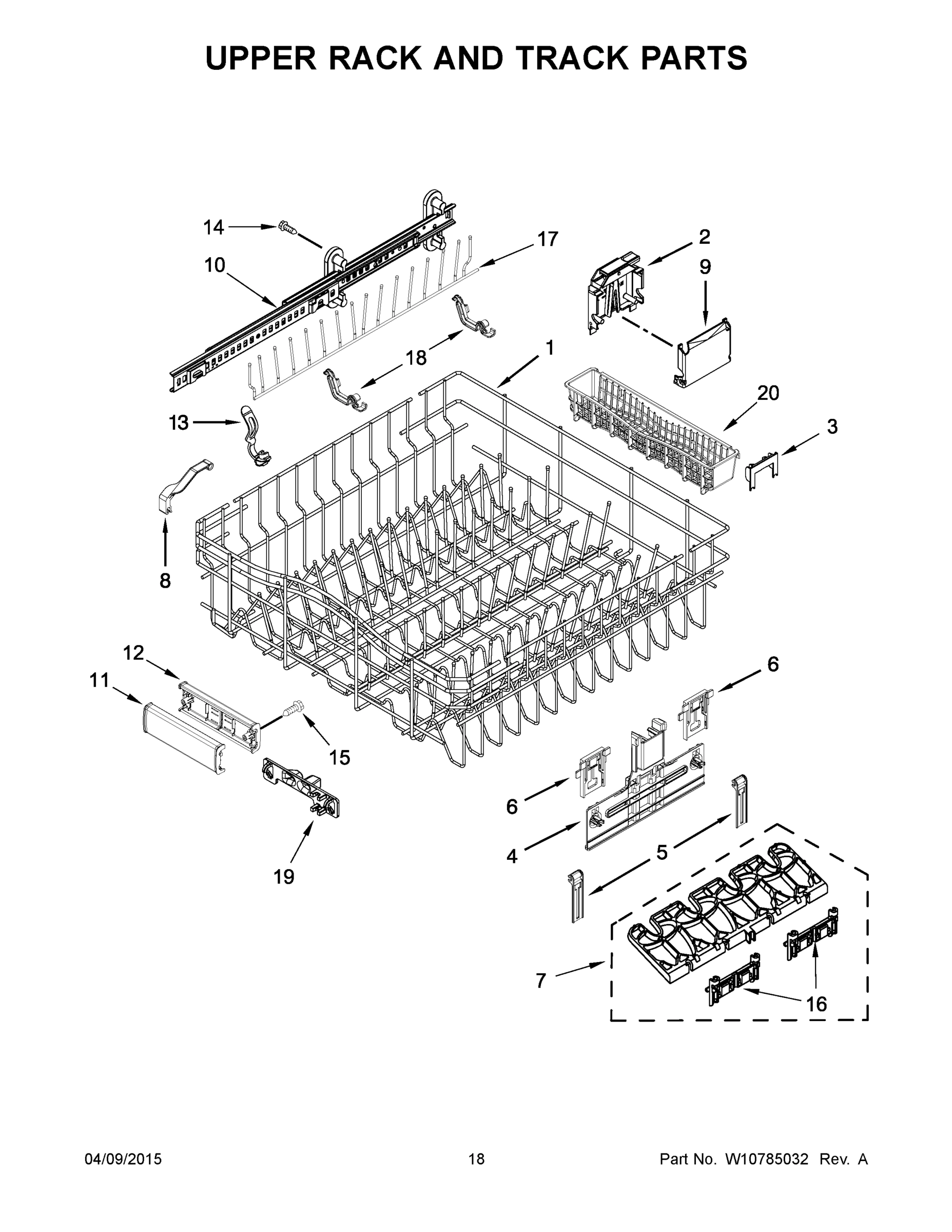 10 - UPPER RACK AND TRACK PARTS