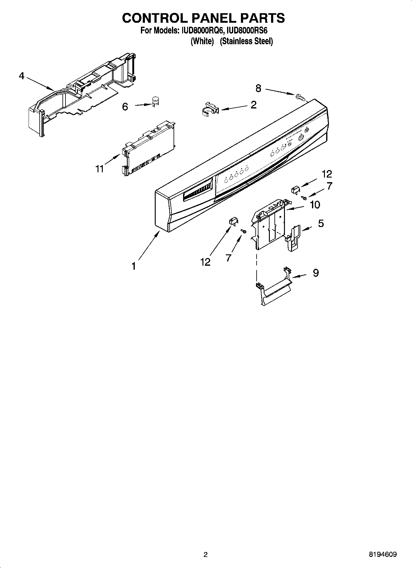 02 - CONTROL PANEL PARTS