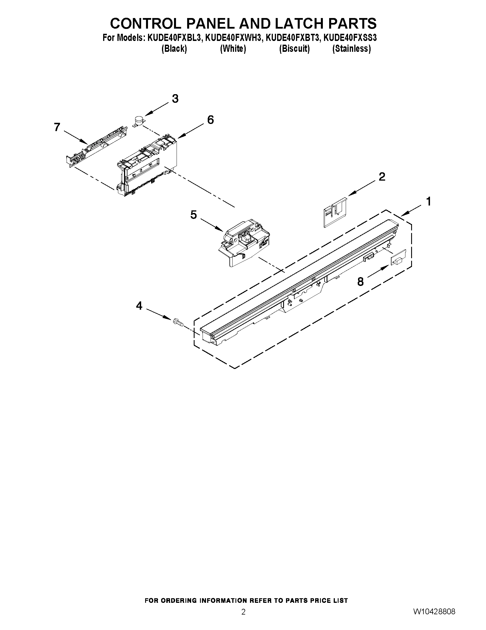 02 - CONTROL PANEL AND LATCH PARTS