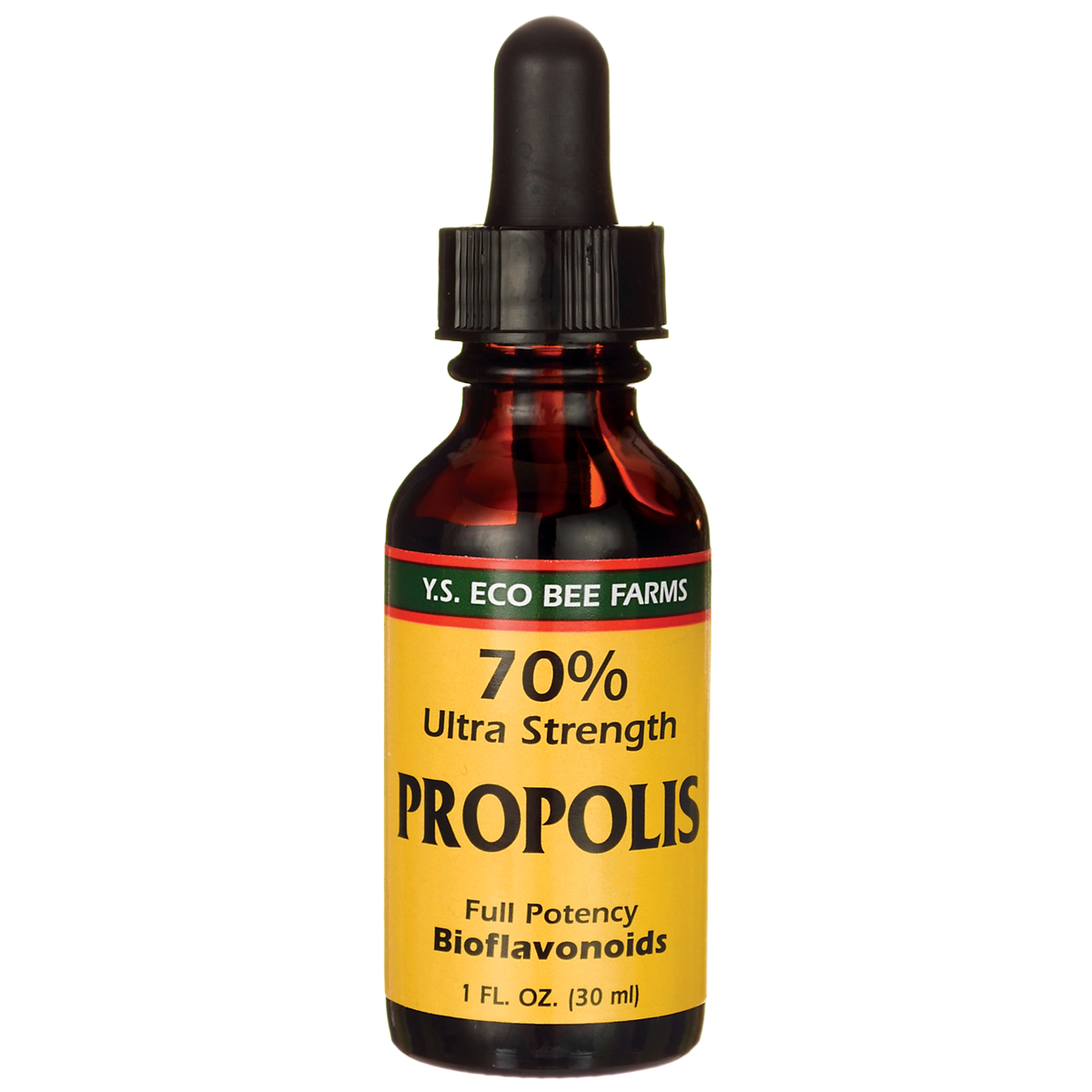 Y.S. Eco Bee Farms 70% Ultra Strength Propolis Supplement Vitamin | 1 fl oz Liquid