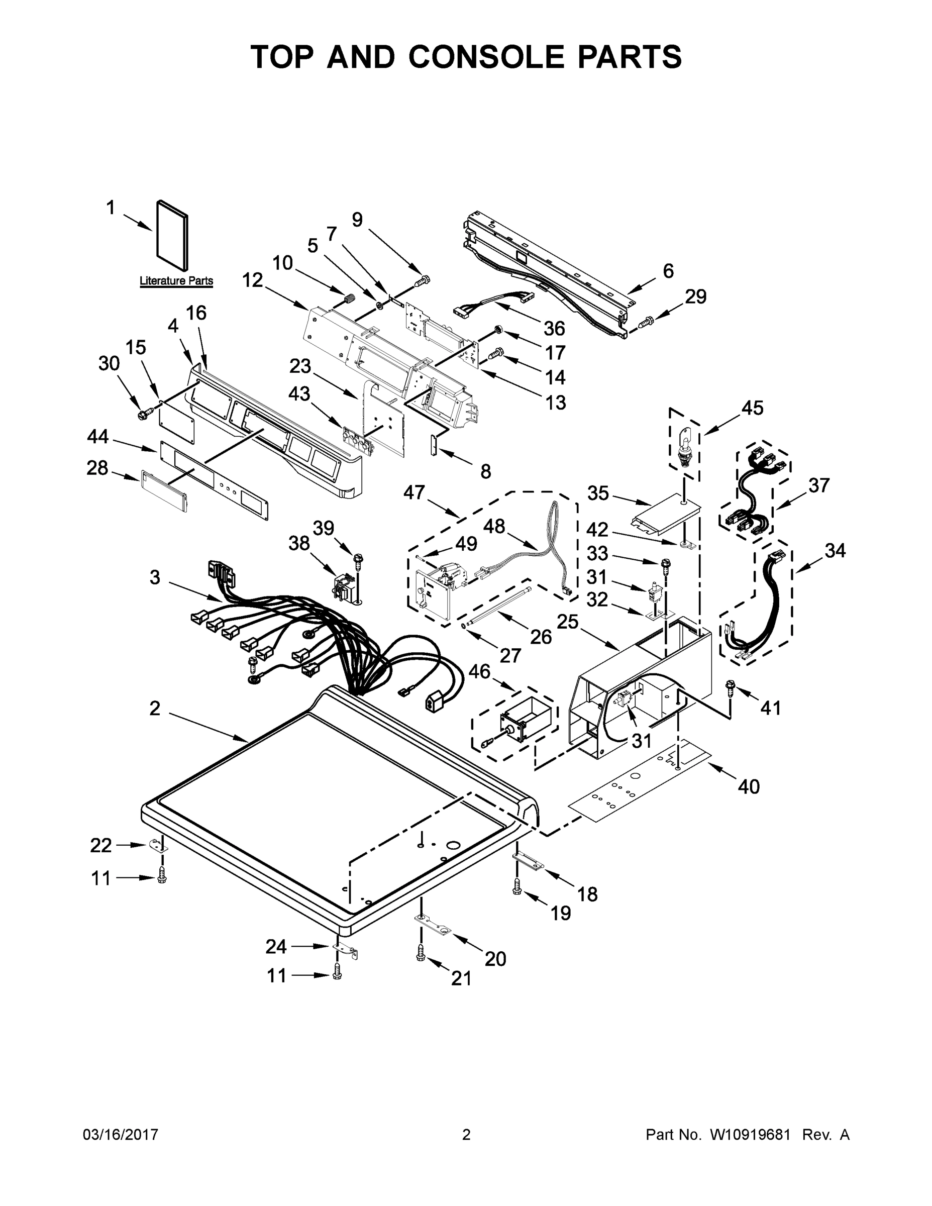 02 - TOP AND CONSOLE PARTS