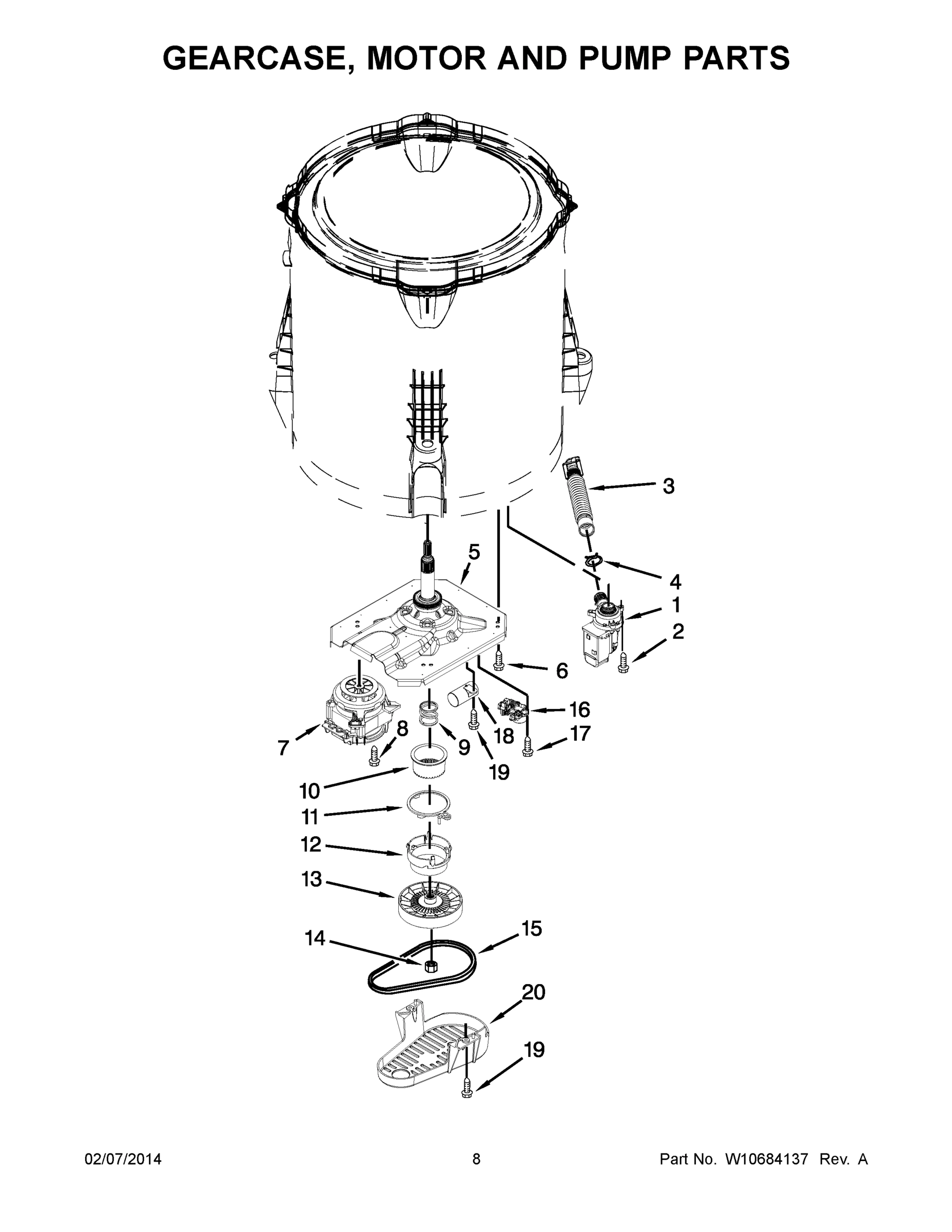 05 - GEARCASE, MOTOR AND PUMP PARTS