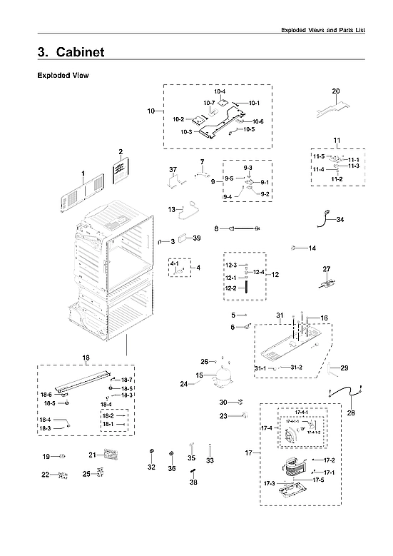 CABINET PARTS