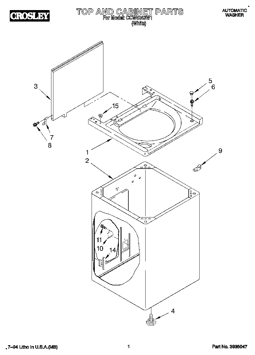 01 - TOP AND CABINET, LIT/OPTIONAL