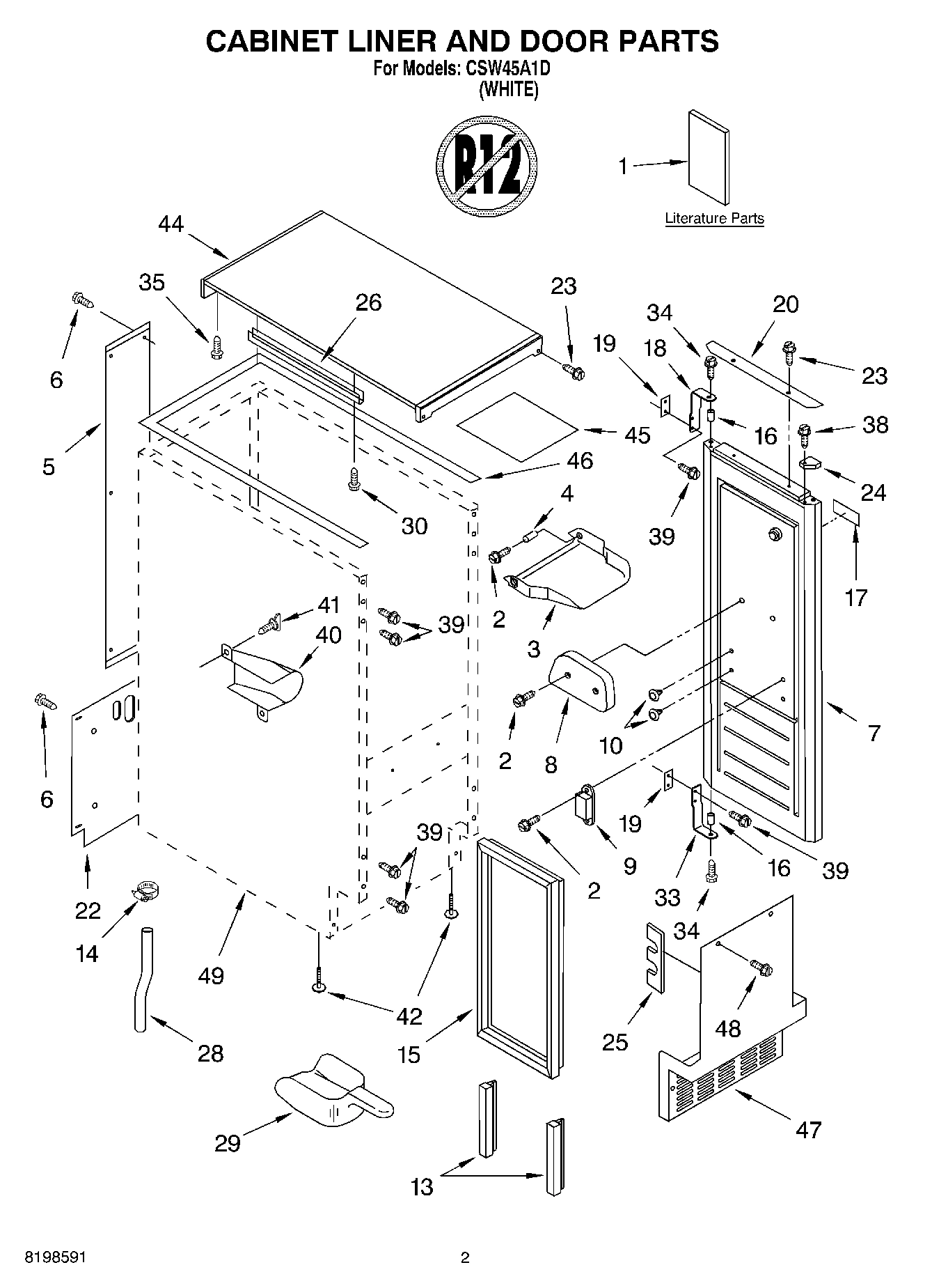 01 - CABINET LINER AND DOOR PARTS