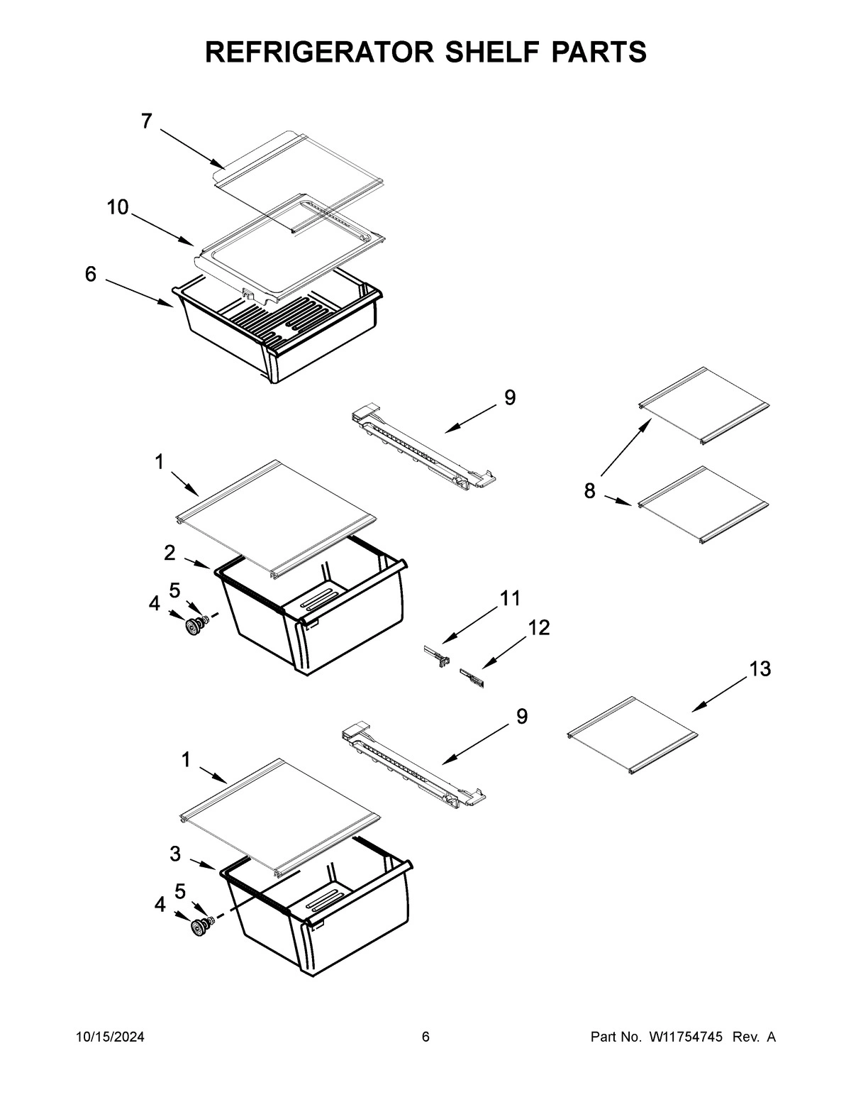 04 - REFRIGERATOR SHELF PARTS
