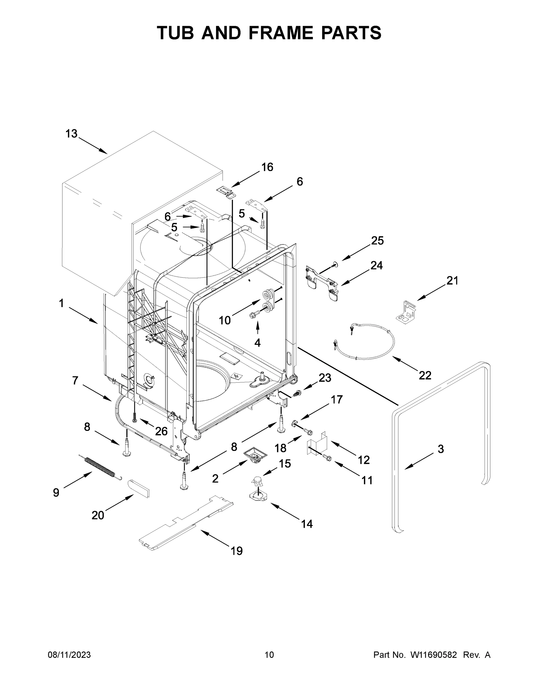 06 - TUB AND FRAME PARTS