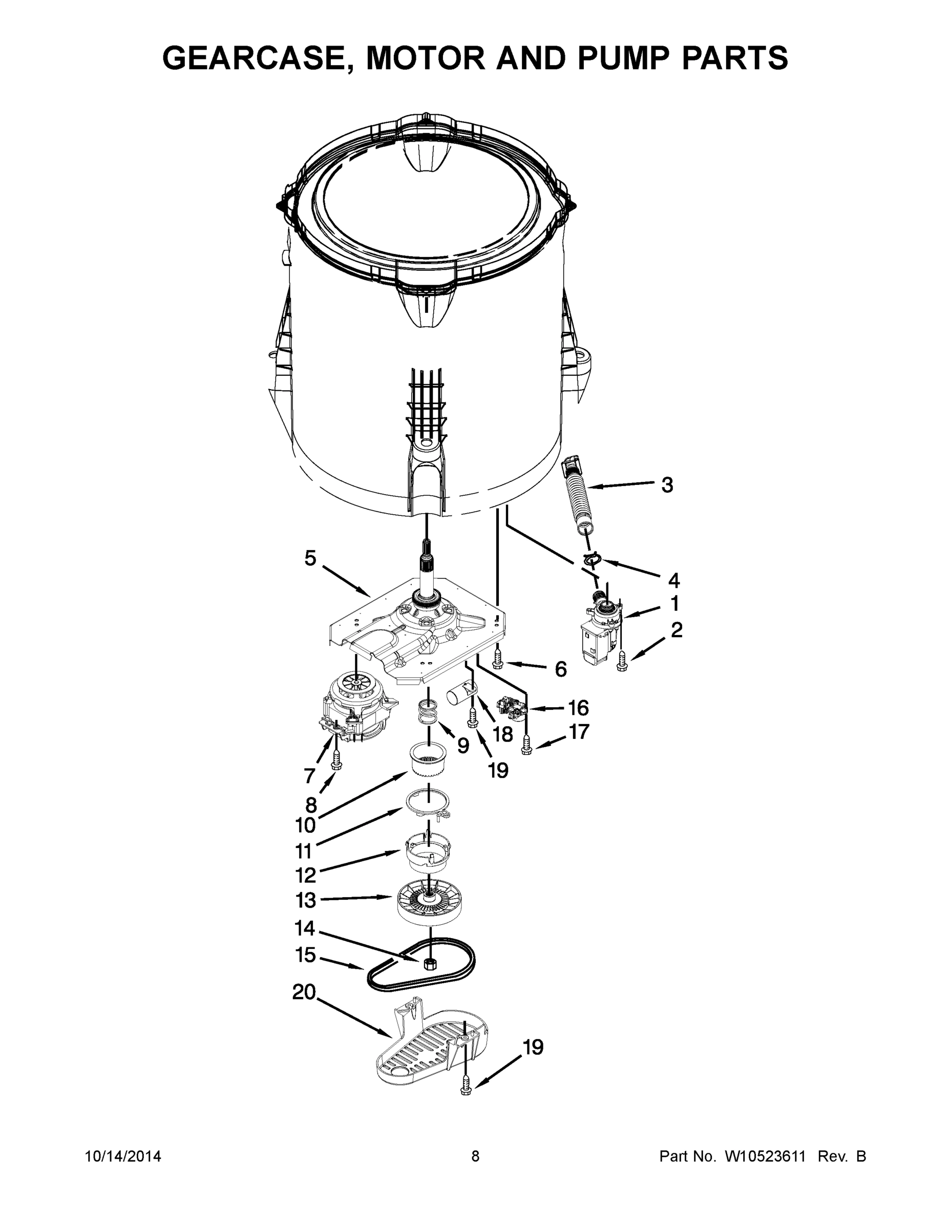 05 - GEARCASE, MOTOR AND PUMP PARTS