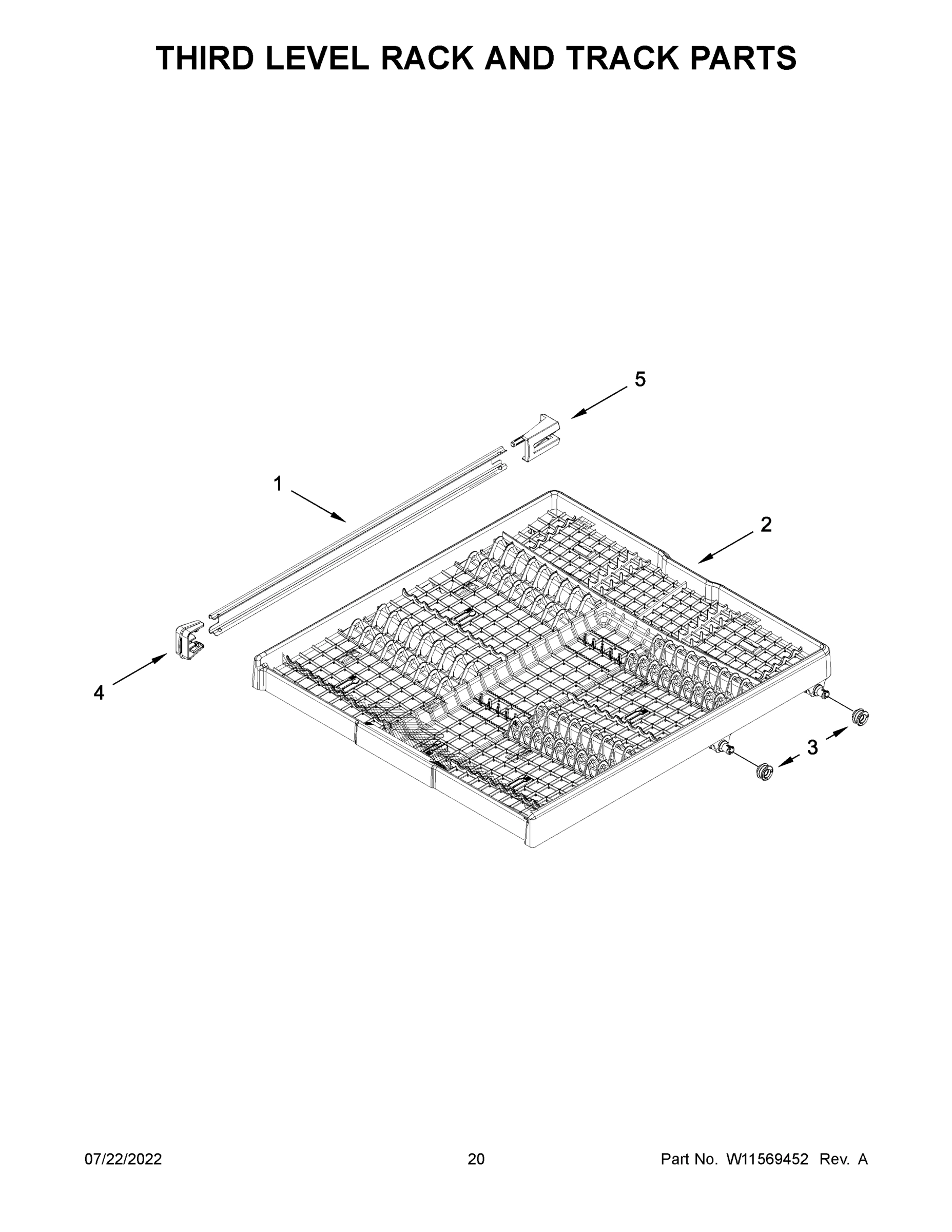 11 - THIRD LEVEL RACK AND TRACK PARTS