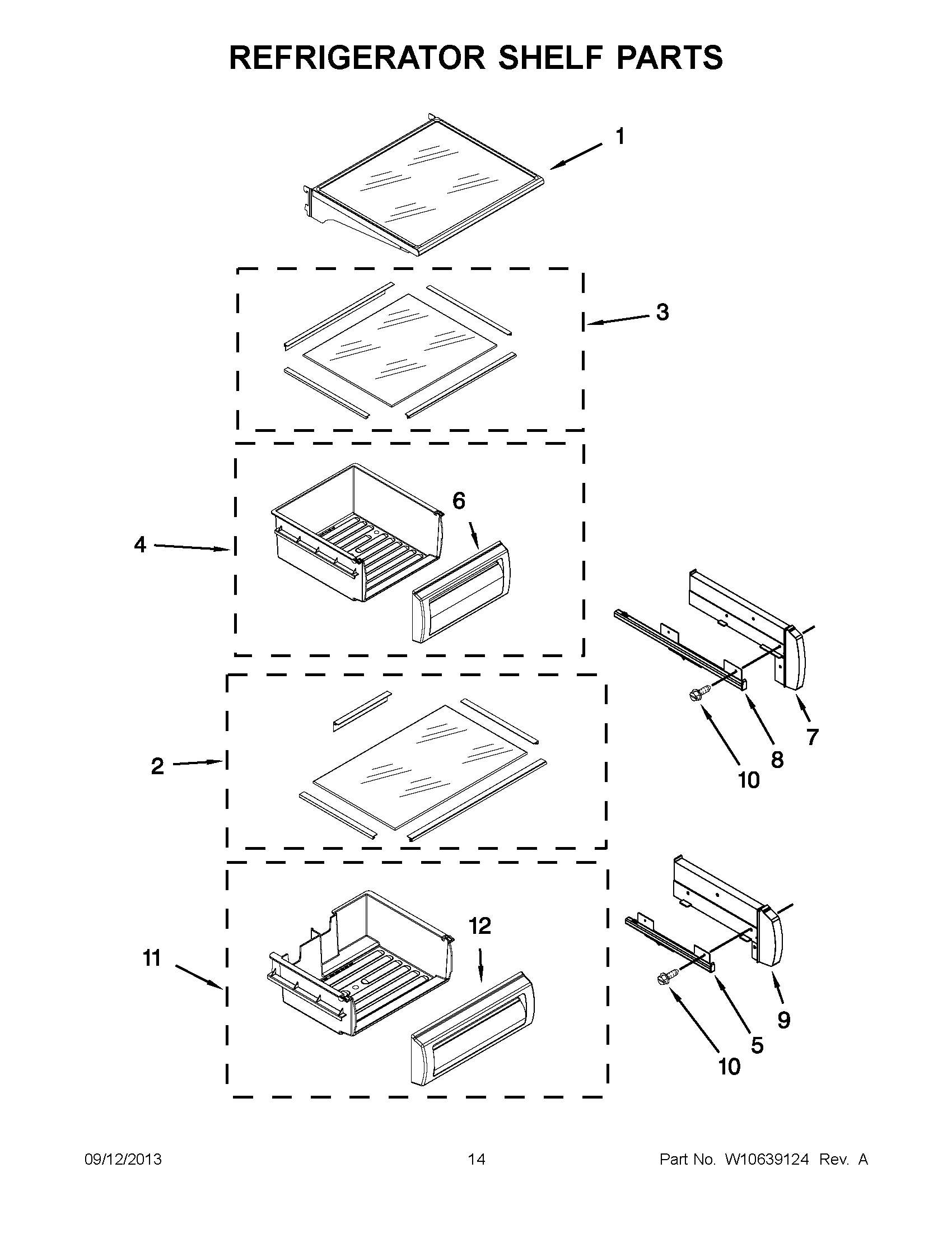08 - REFRIGERATOR SHELF PARTS