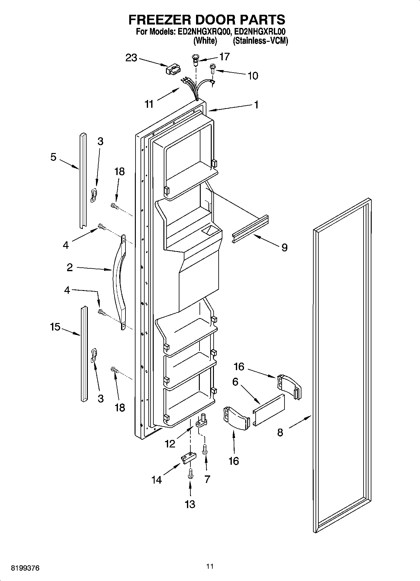 07 - FREEZER DOOR PARTS