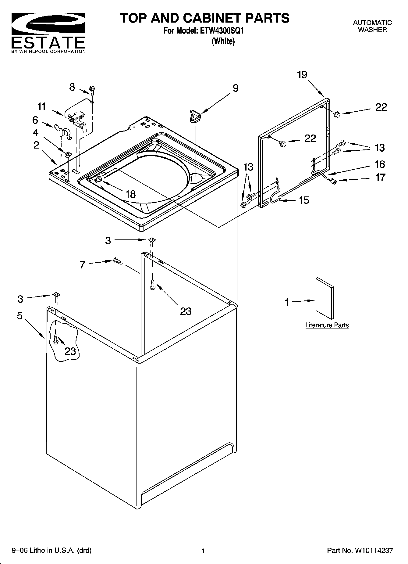01 - TOP AND CABINET PARTS