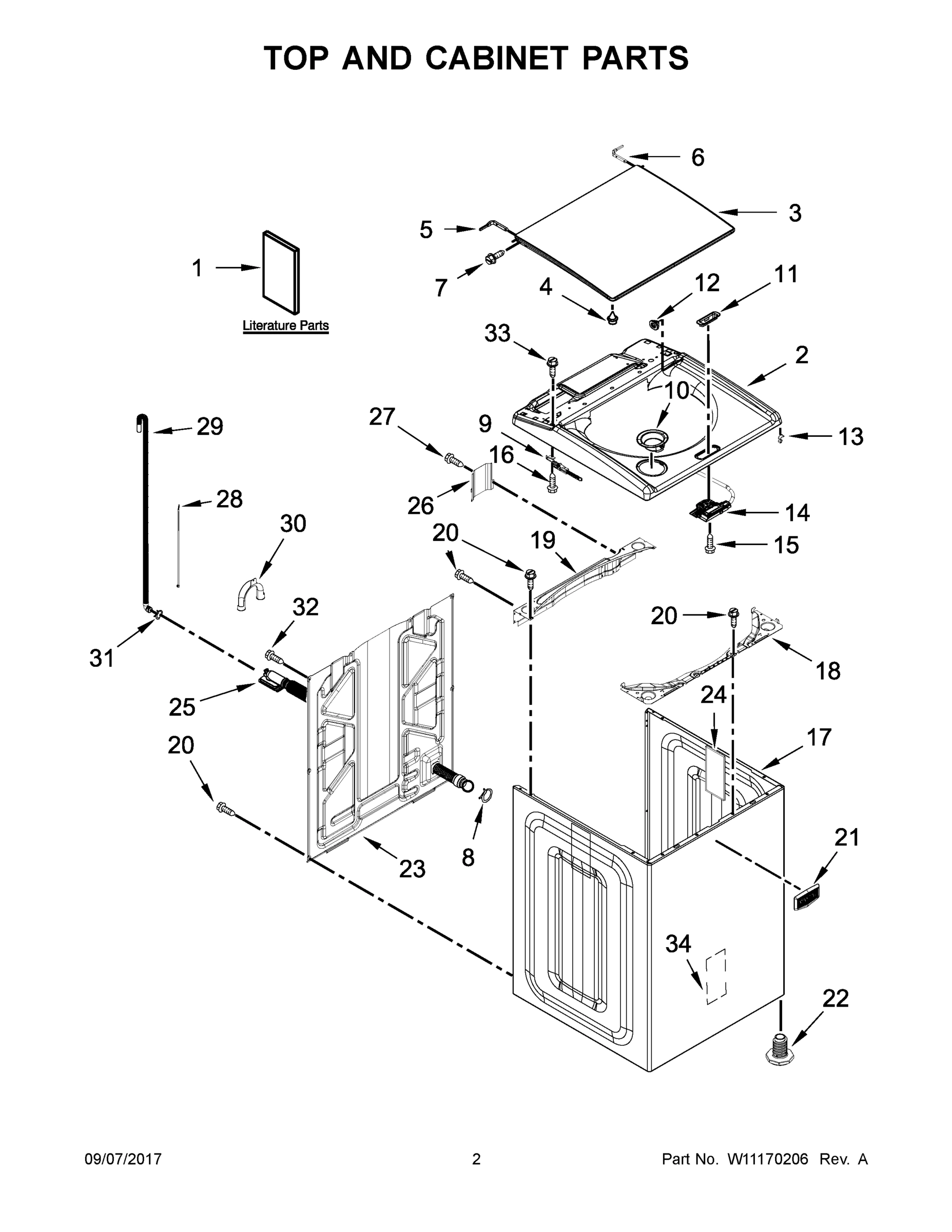 02 - TOP AND CABINET PARTS