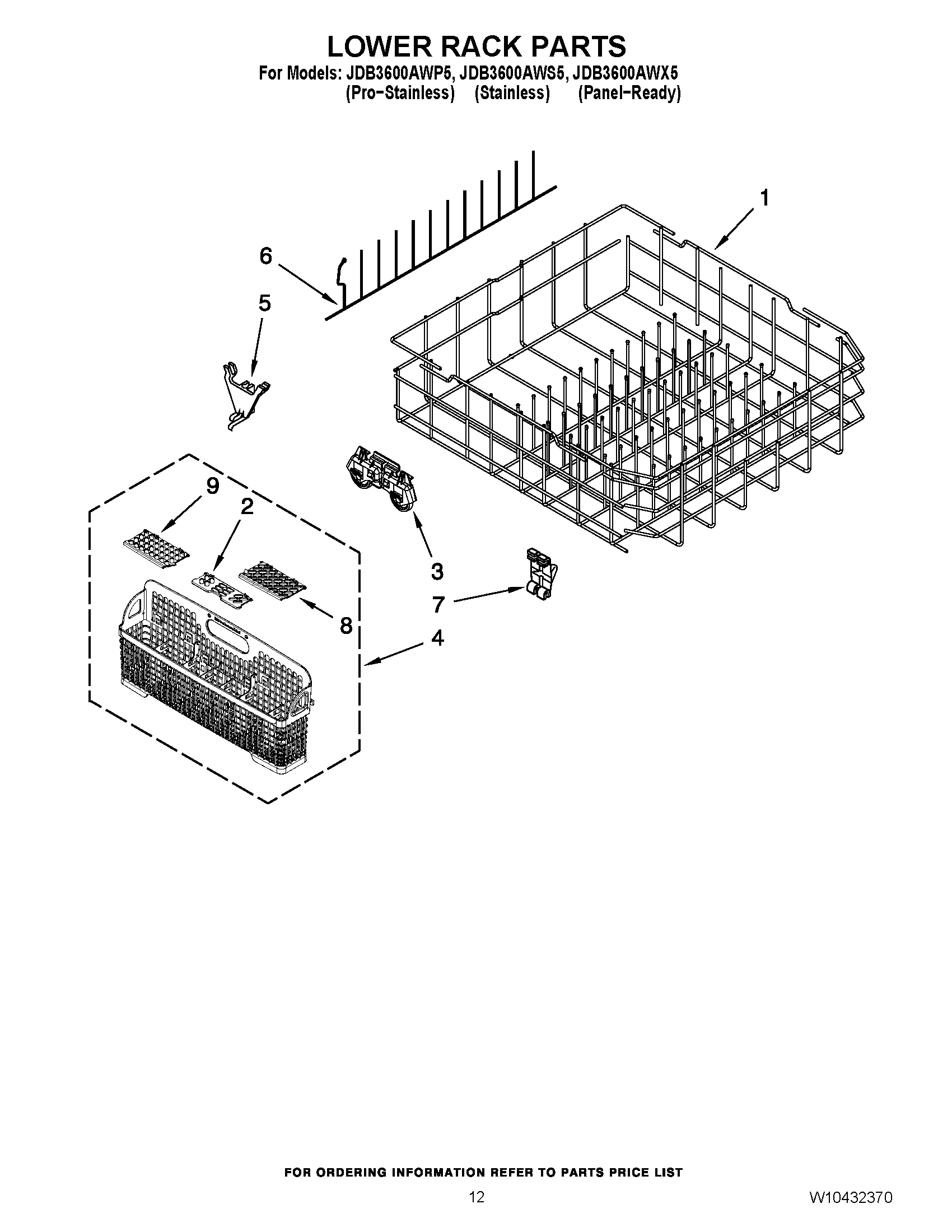 10 - LOWER RACK PARTS