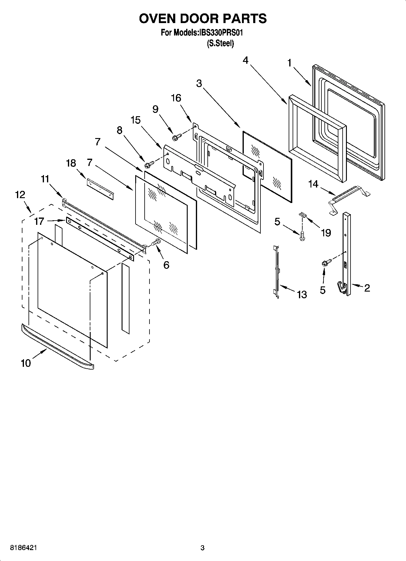 02 - OVEN DOOR PARTS
