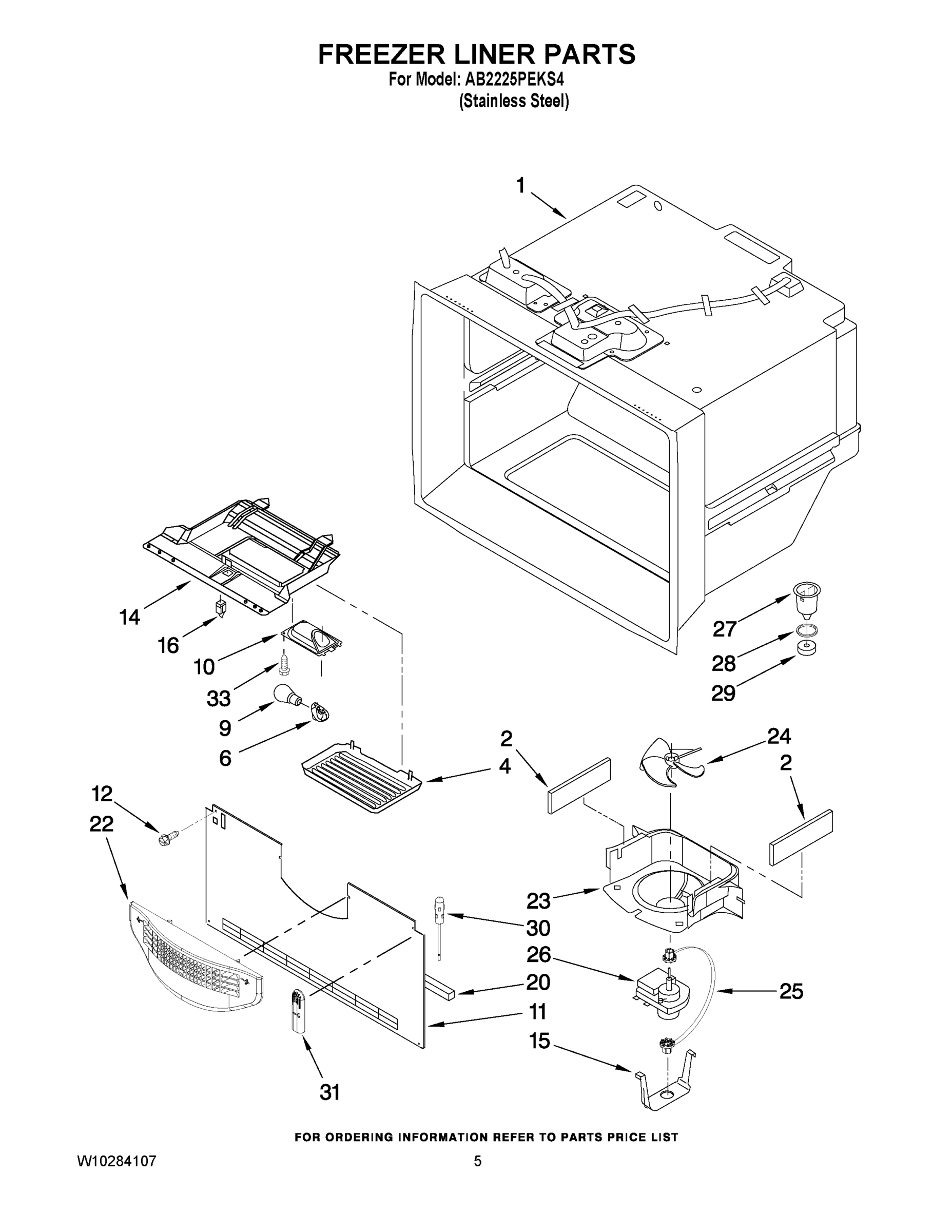 03 - FREEZER LINER PARTS