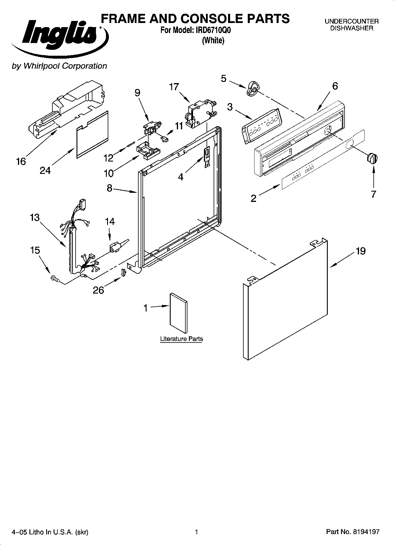01 - FRAME AND CONSOLE PARTS
