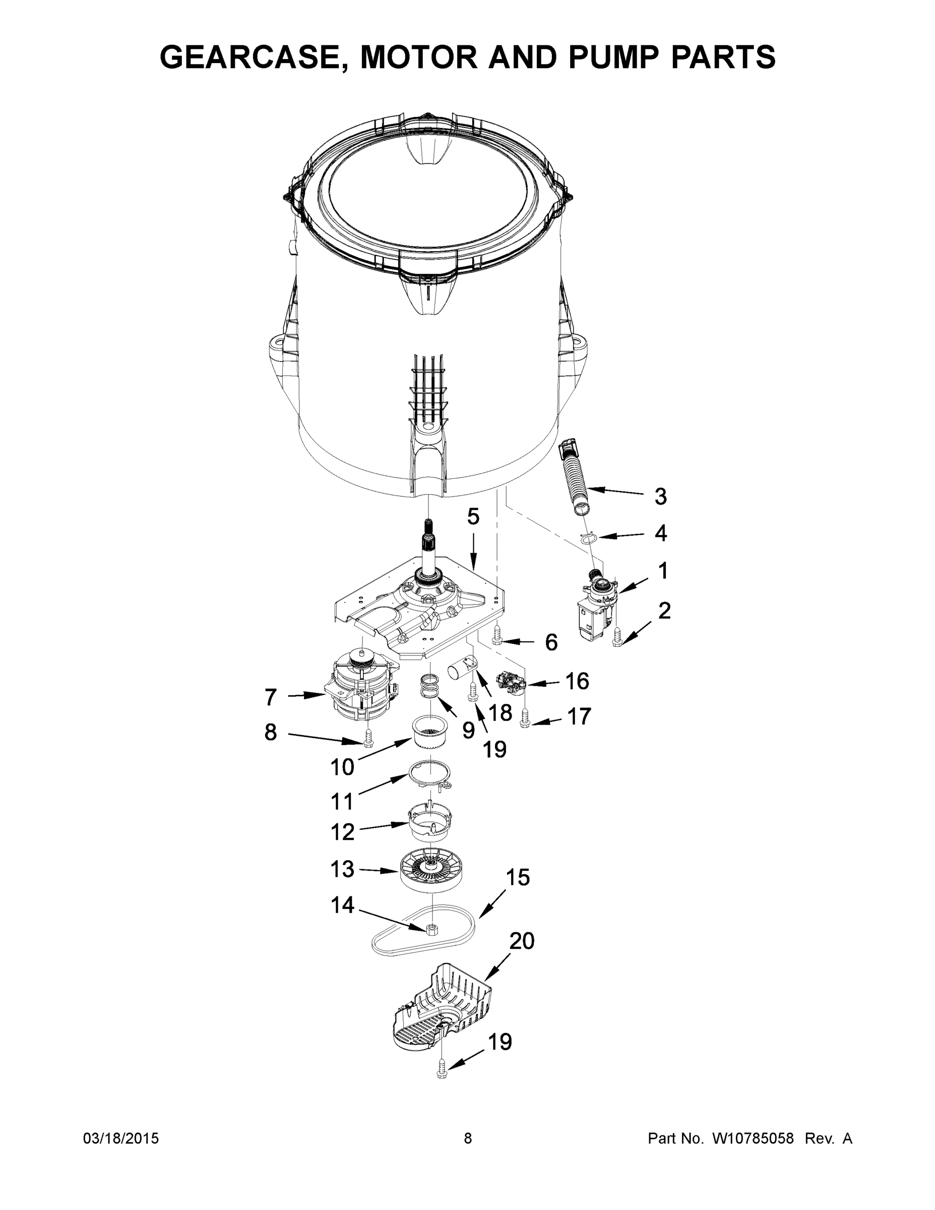 05 - GEARCASE, MOTOR AND PUMP PARTS