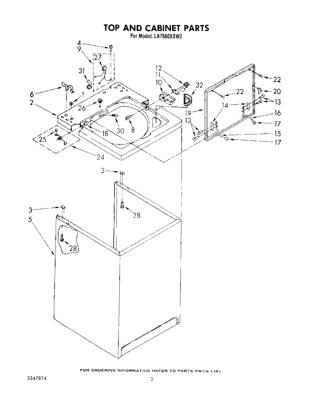 02 - TOP AND CABINET , LITERATURE AND OPTIONAL