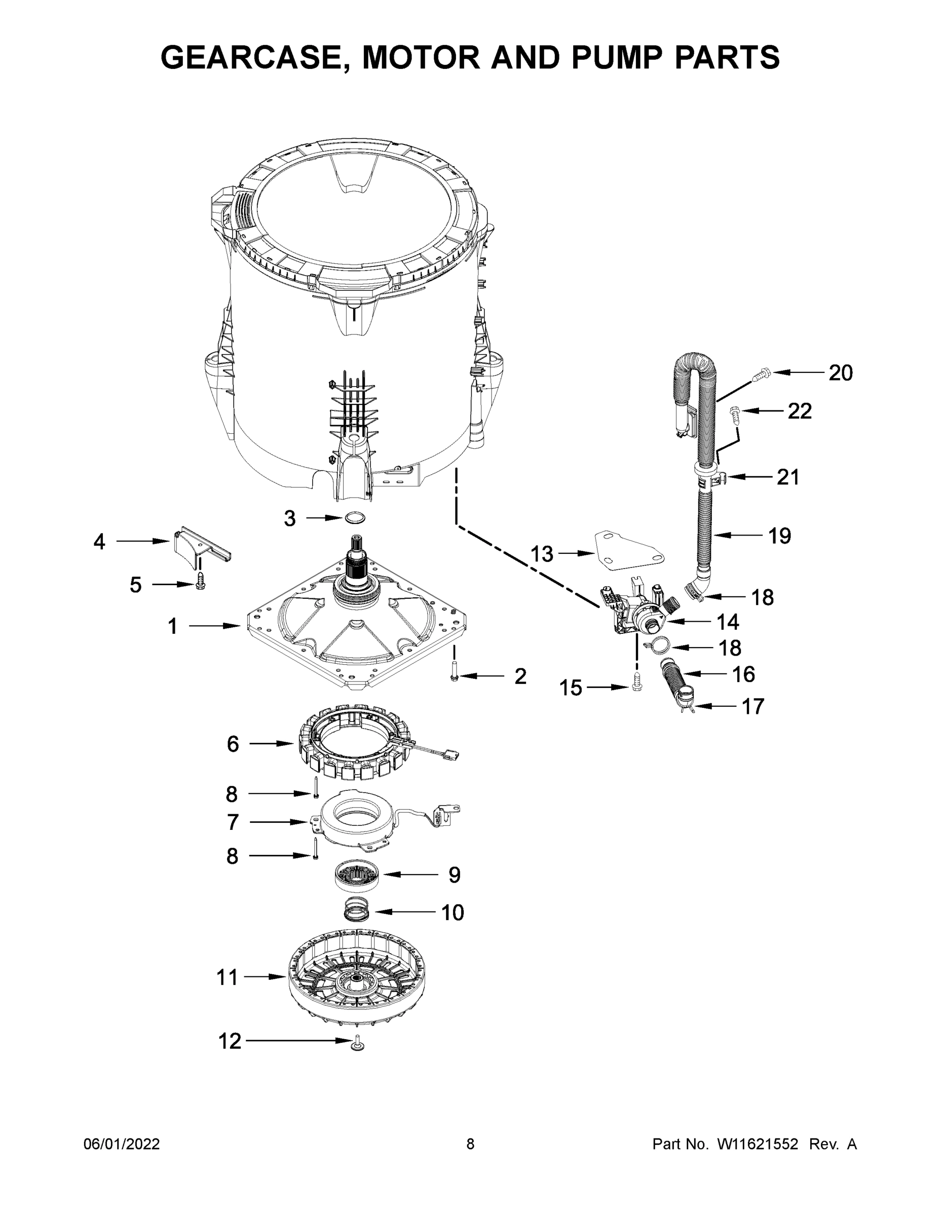 05 - GEARCASE, MOTOR AND PUMP PARTS