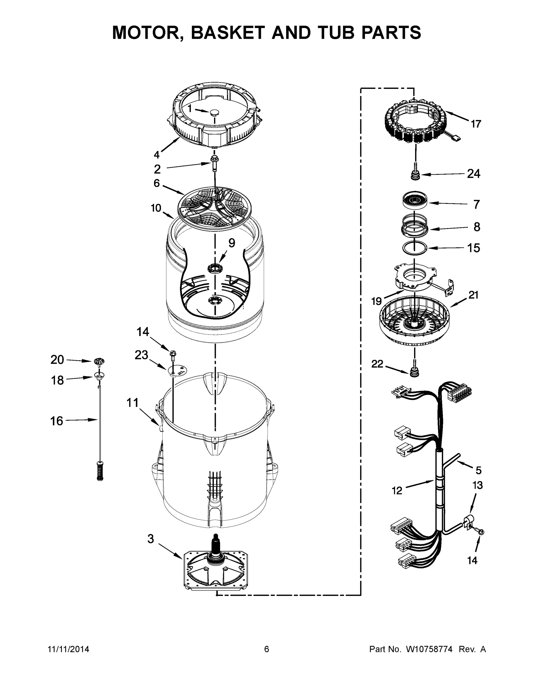 04 - MOTOR, BASKET AND TUB PARTS