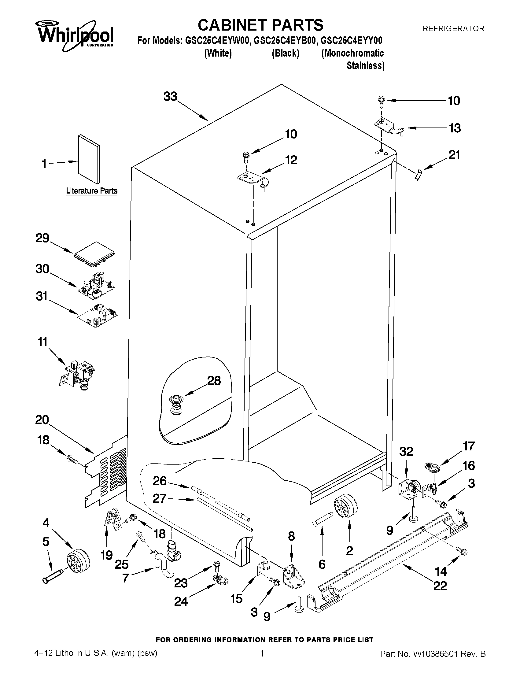 01 - CABINET PARTS
