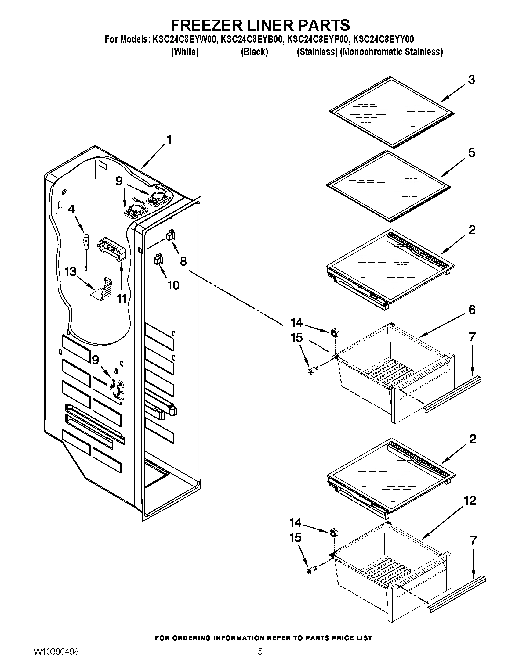 04 - FREEZER LINER PARTS