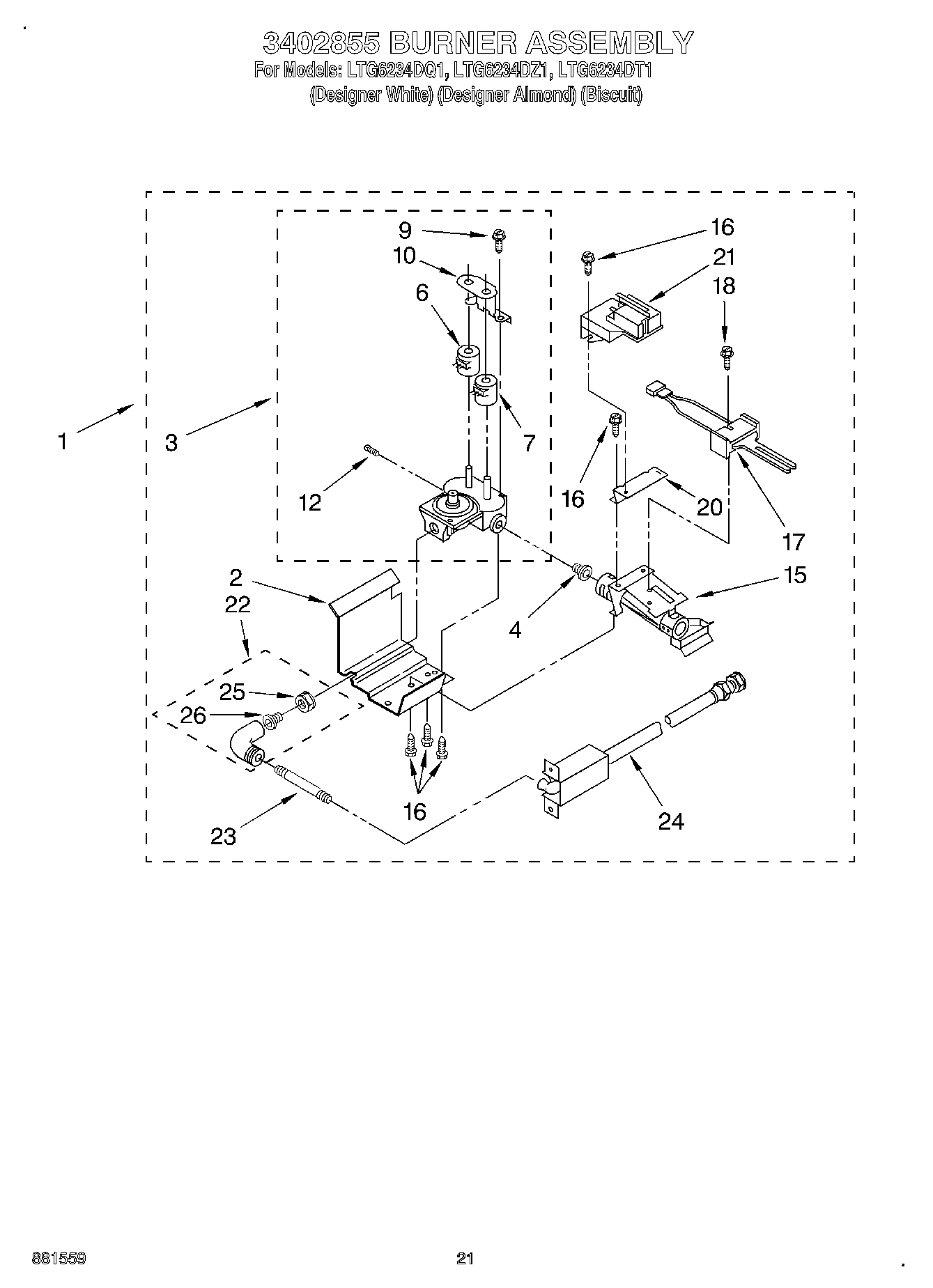 15 - 3402855 BURNER