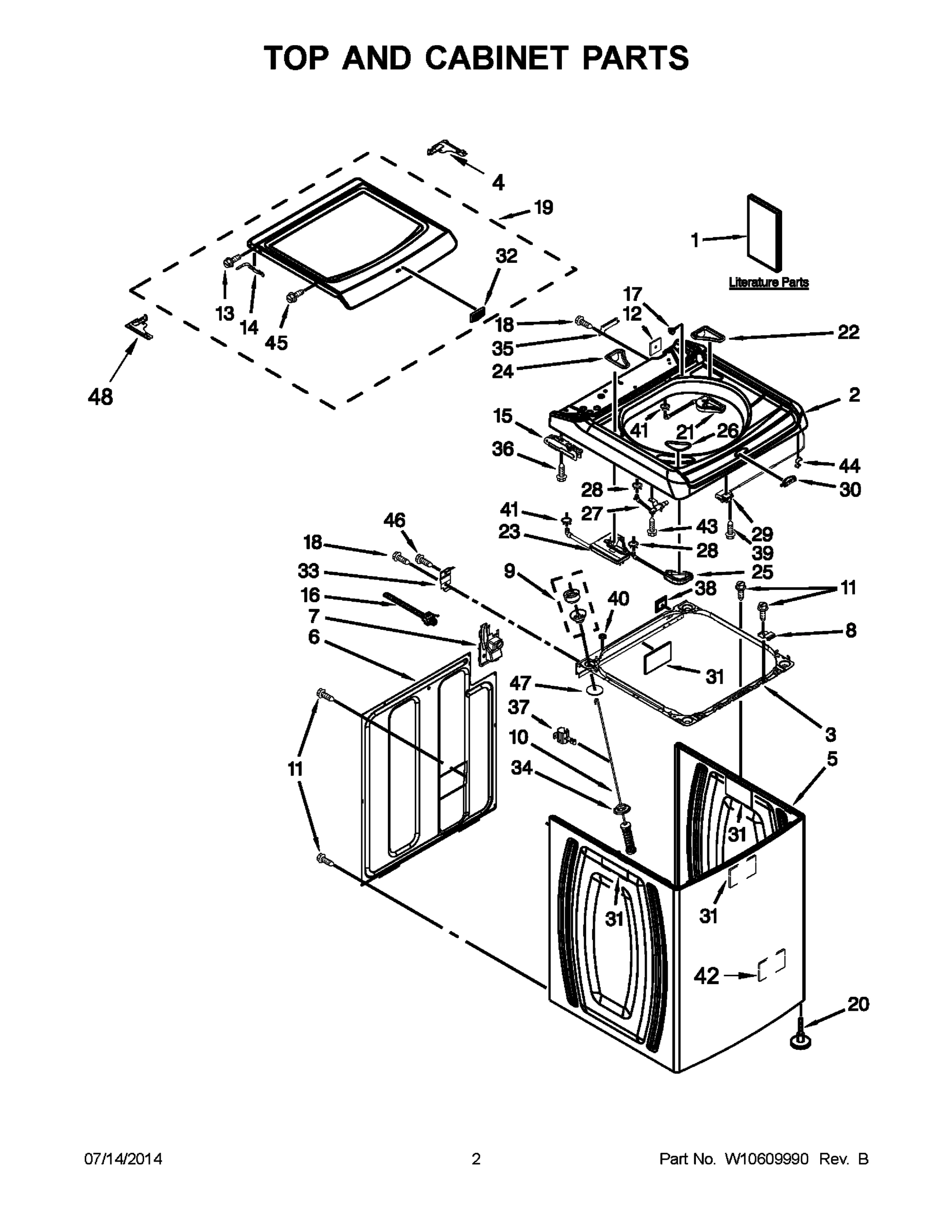 02 - TOP AND CABINET PARTS