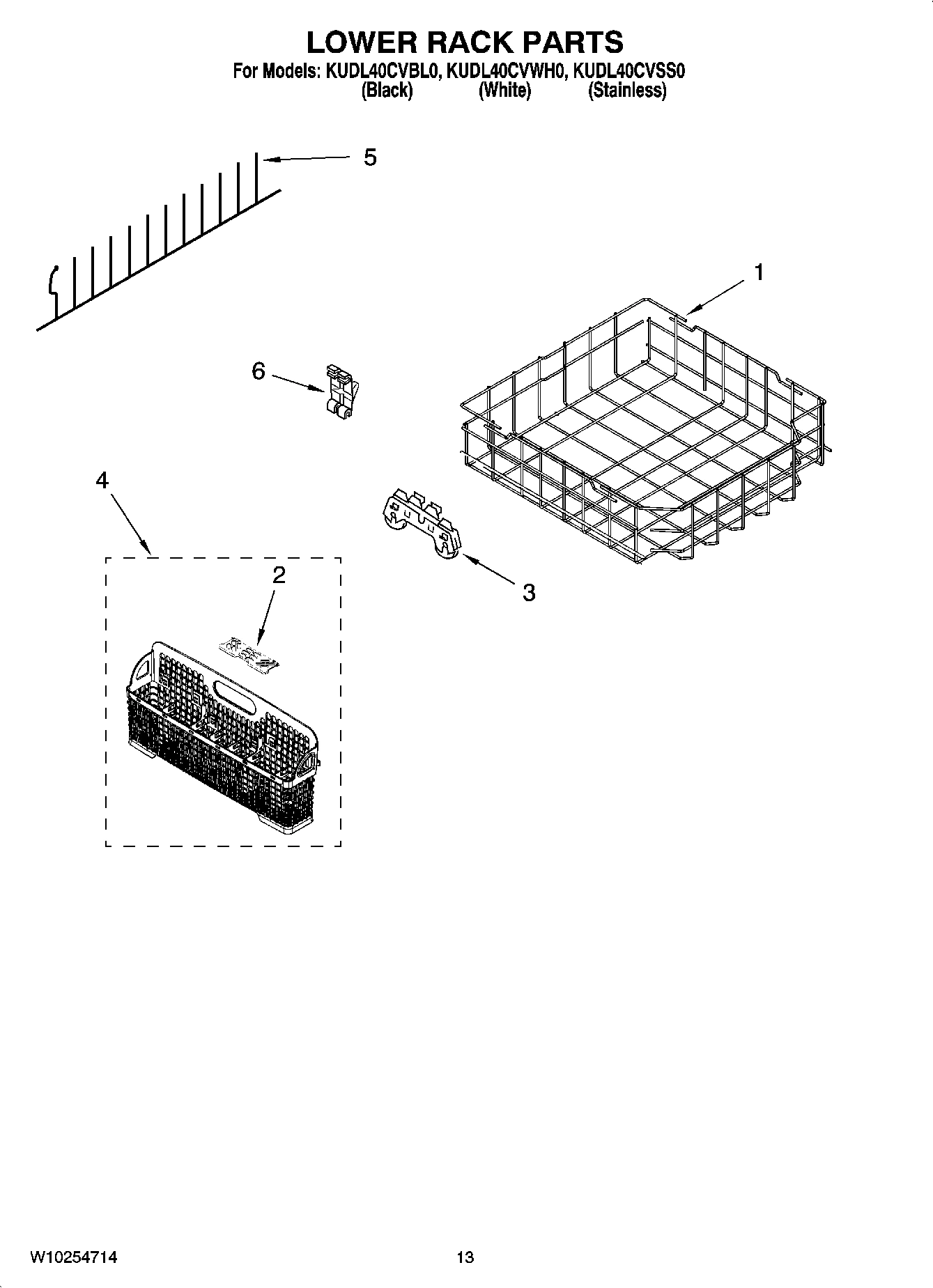 10 - LOWER RACK PARTS