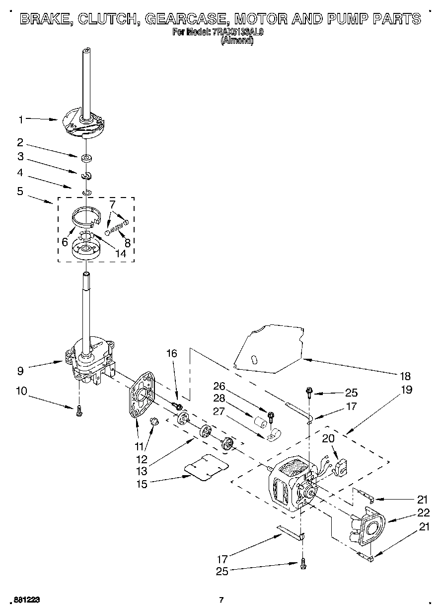 05 - BRAKE, CLUTCH, GEARCASE, MOTOR & PUMP
