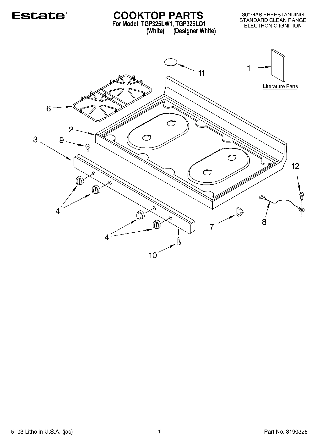 01 - COOKTOP PARTS