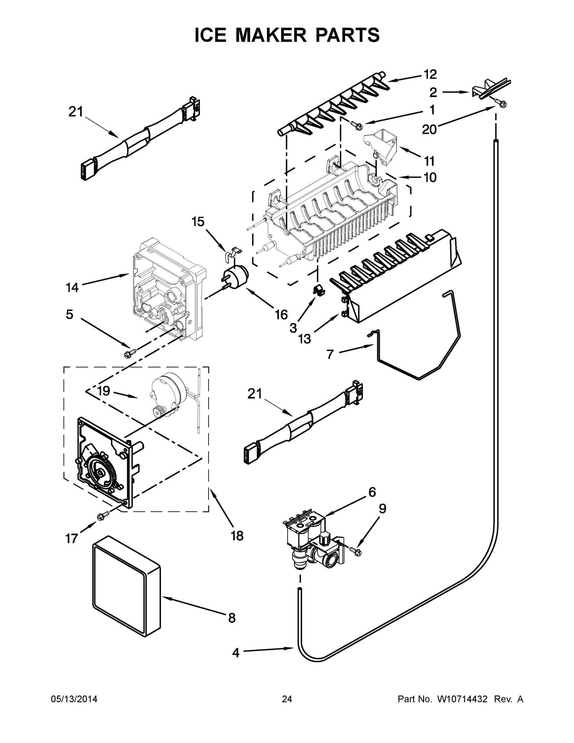 13 - ICE MAKER PARTS