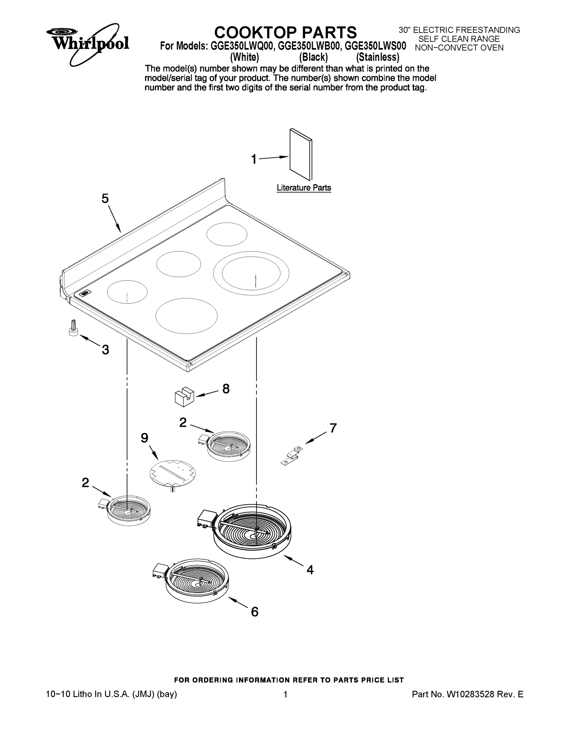 01 - COOKTOP PARTS