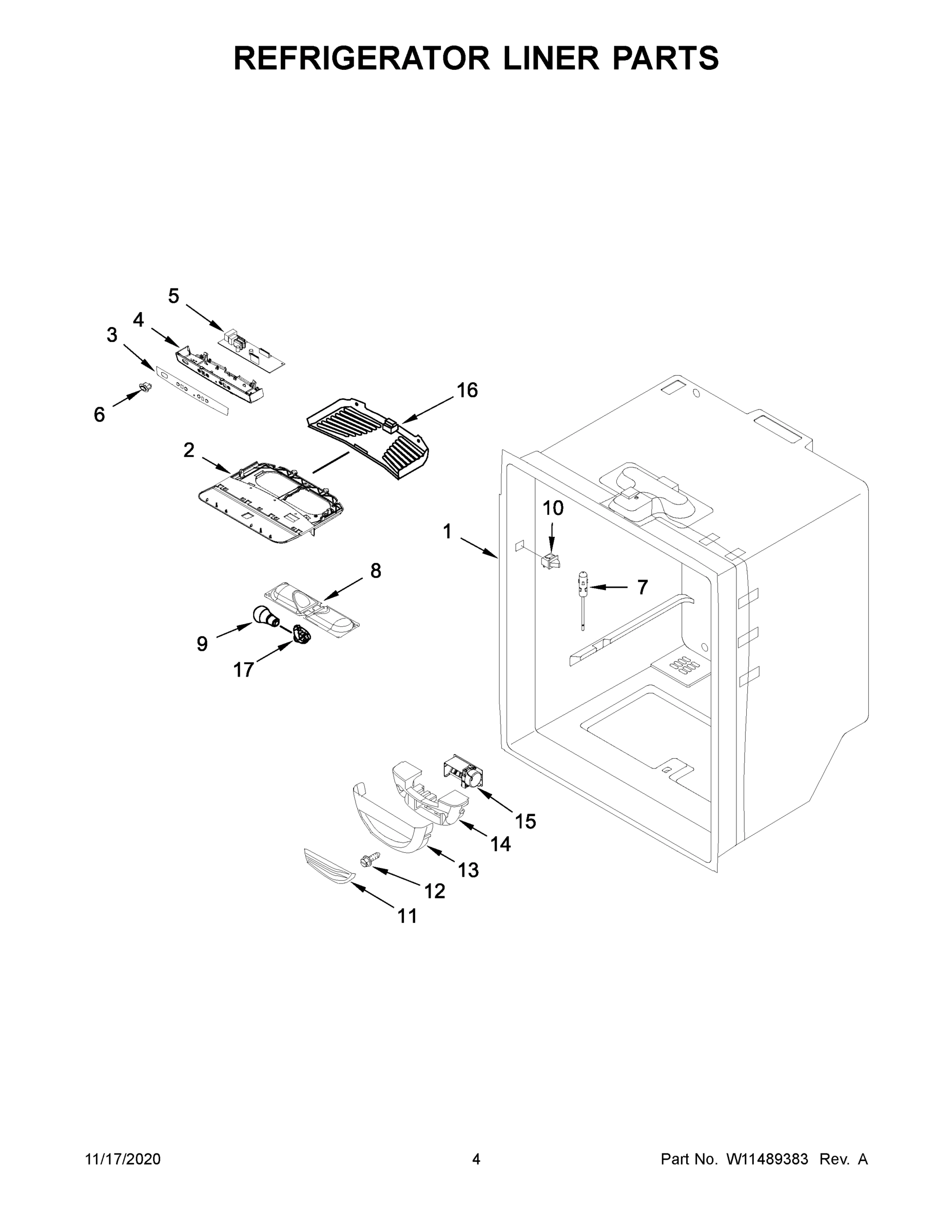 03 - REFRIGERATOR LINER PARTS
