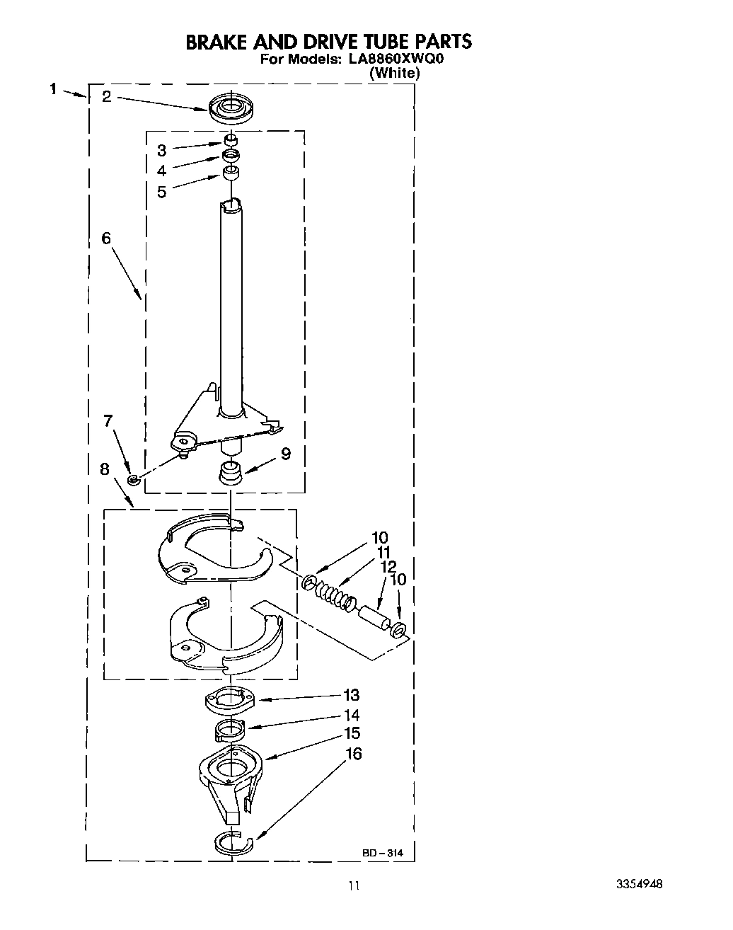 10 - BRAKE AND DRIVE TUBE