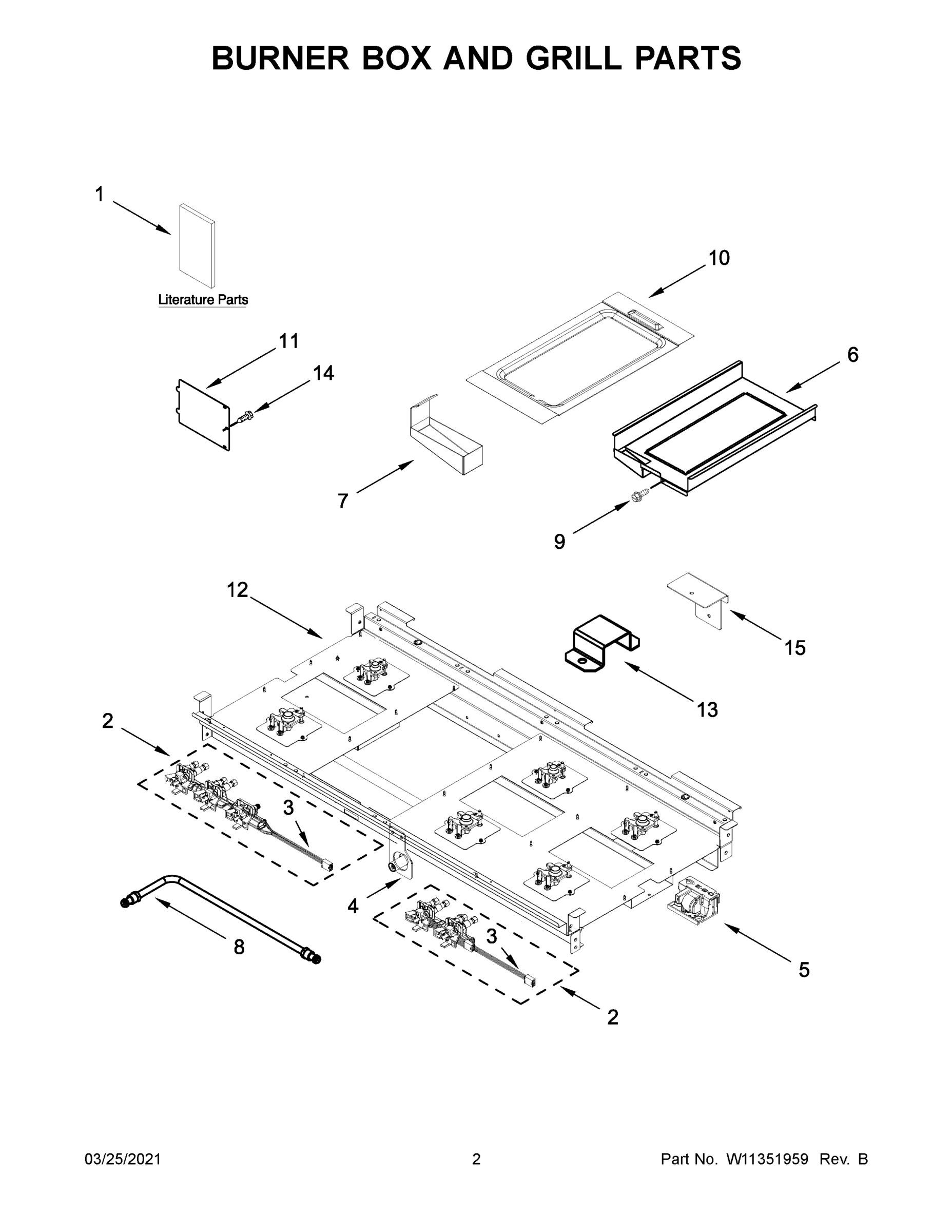 02 - BURNER BOX AND GRILL PARTS