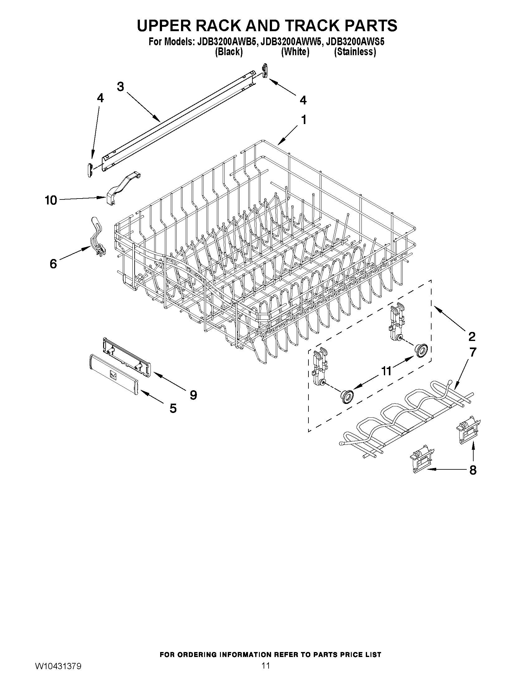 09 - UPPER RACK AND TRACK PARTS