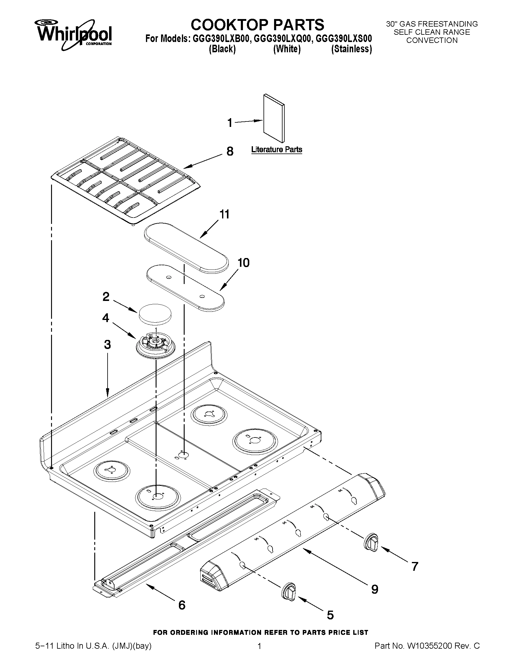 01 - COOKTOP PARTS