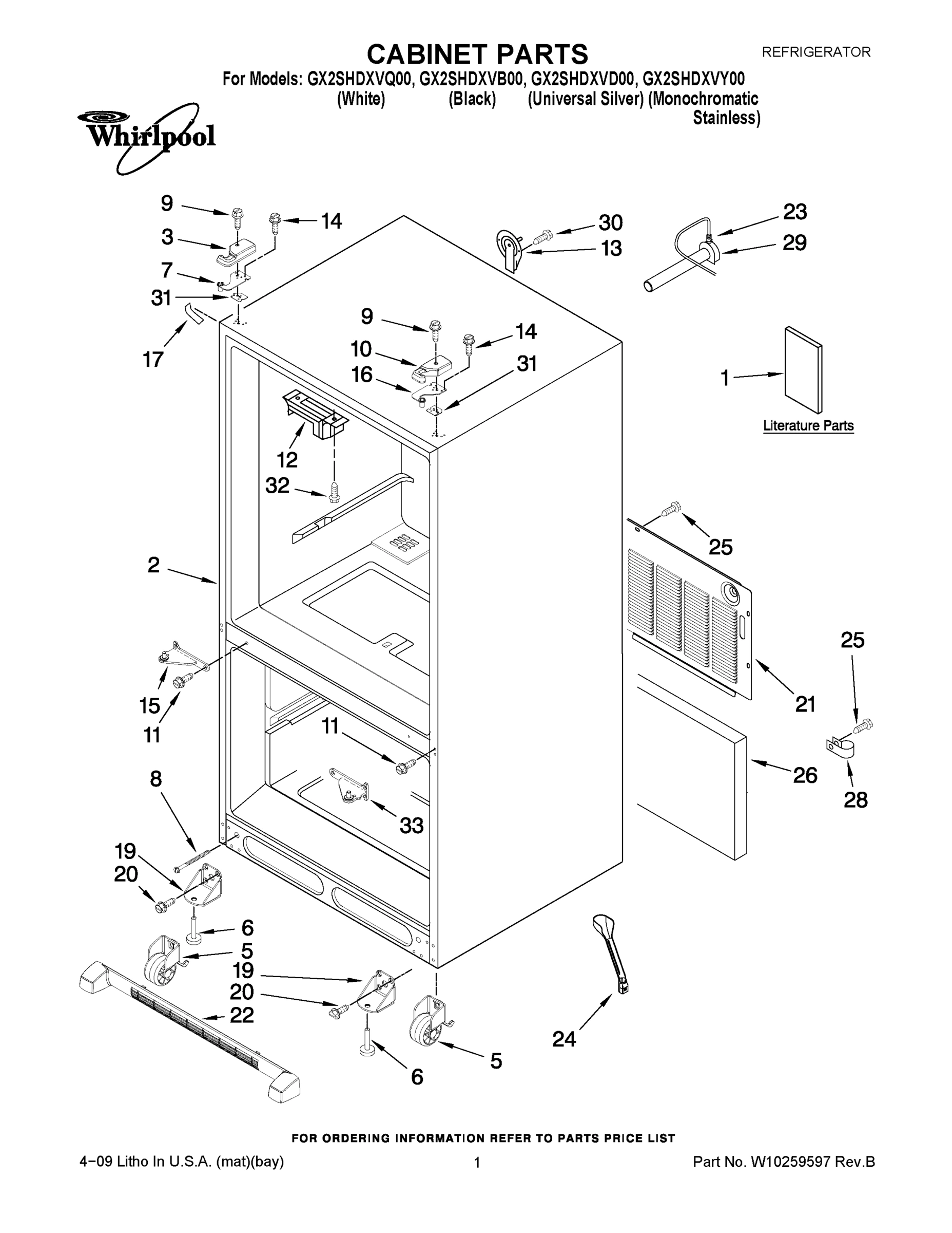 01 - CABINET PARTS